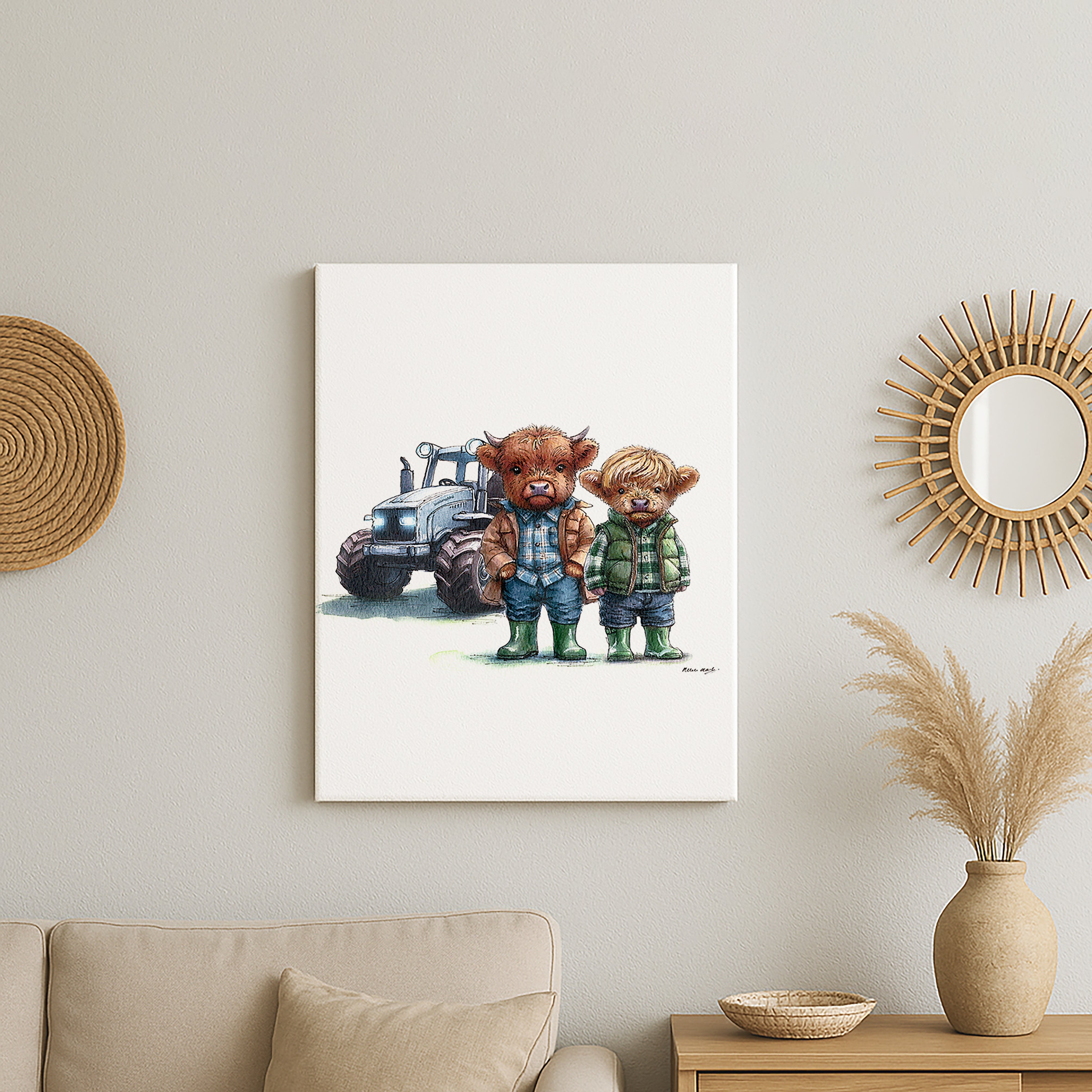 Coo-Larks on the Farm Canvas