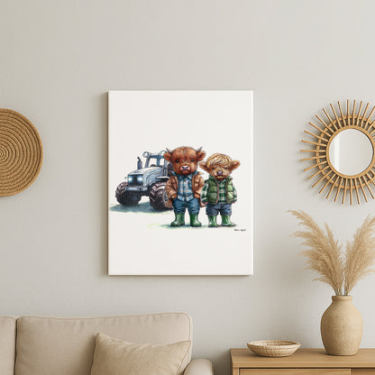 Coo-Larks on the Farm Canvas