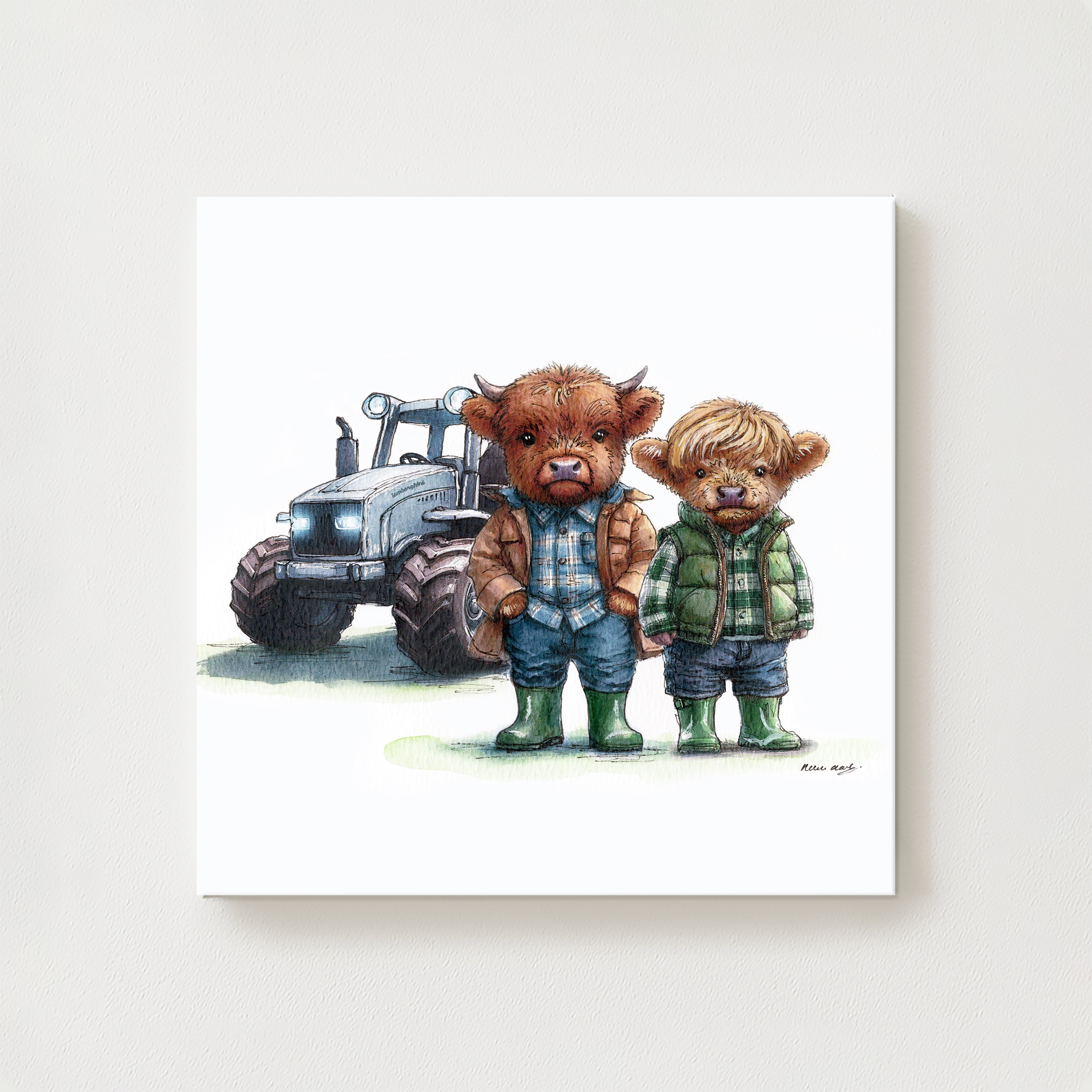 Coo-Larks on the Farm Canvas