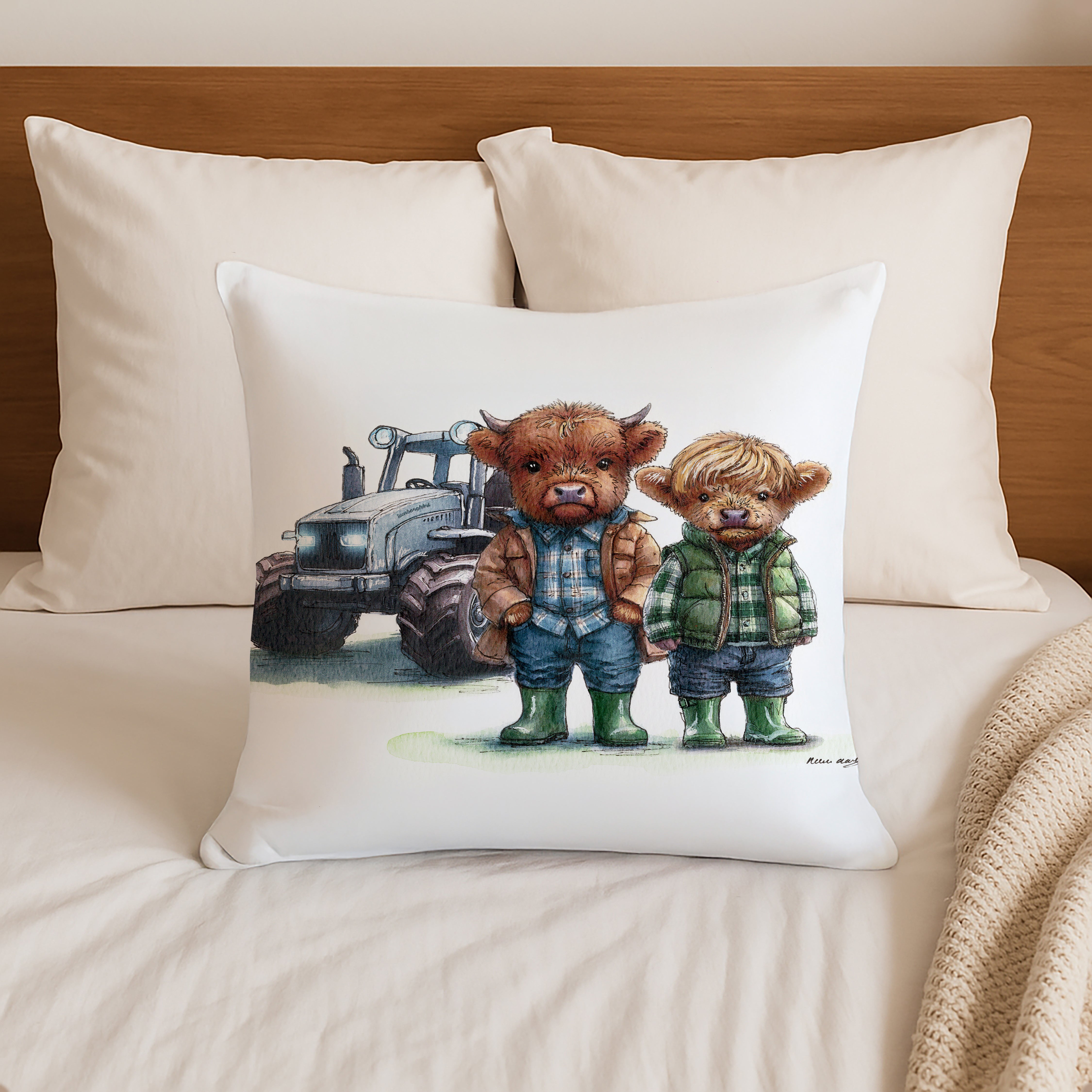 Coo-Larks on the Farm Cushion