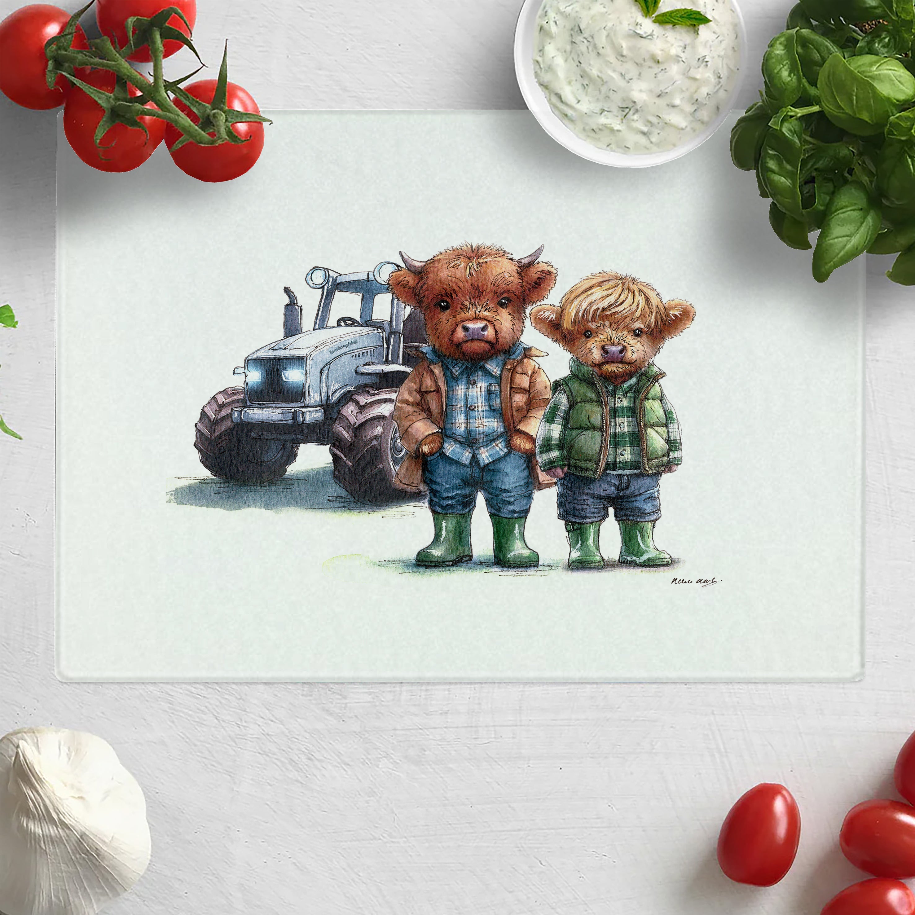 Coo-Larks on the Farm Chopping Board