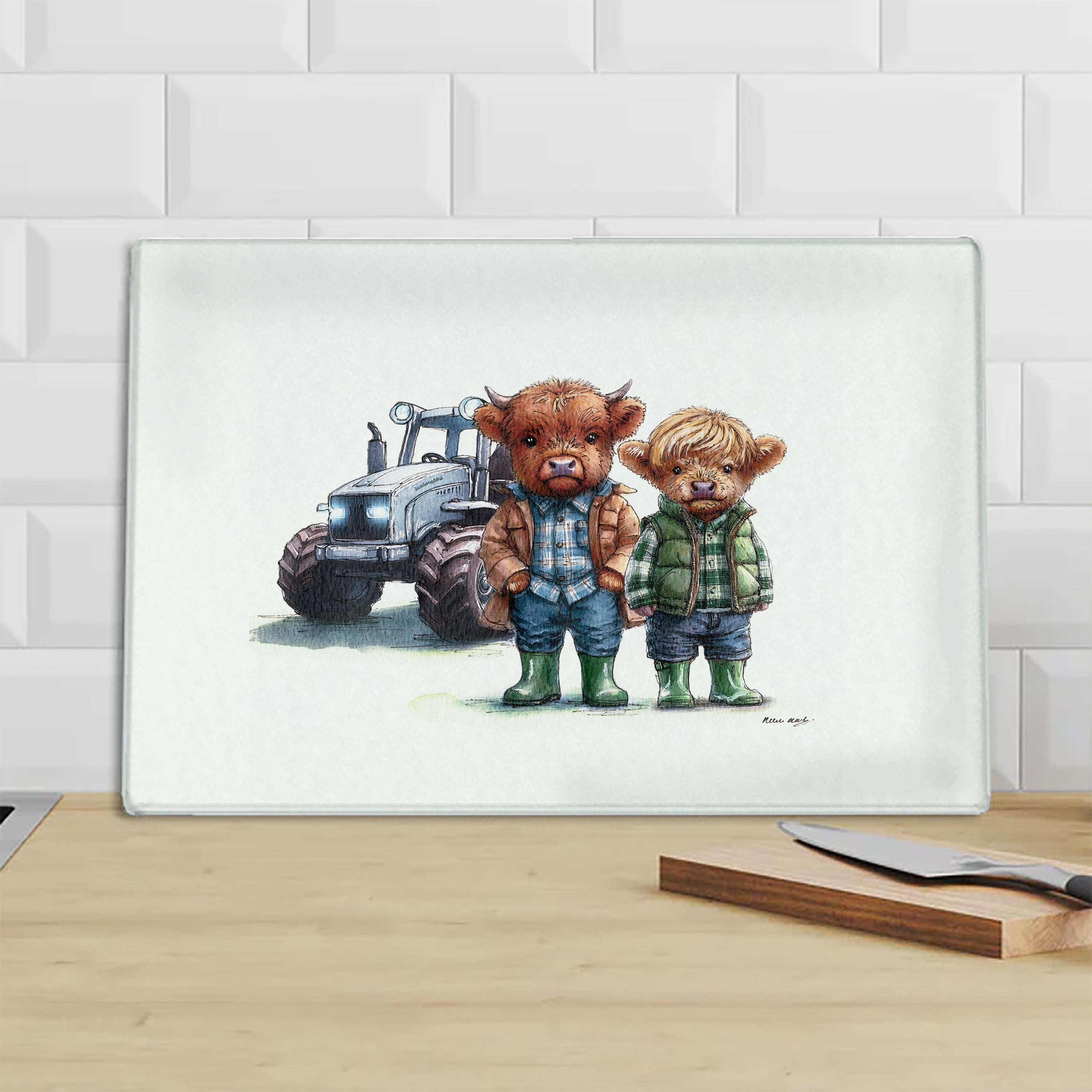 Coo-Larks on the Farm Chopping Board