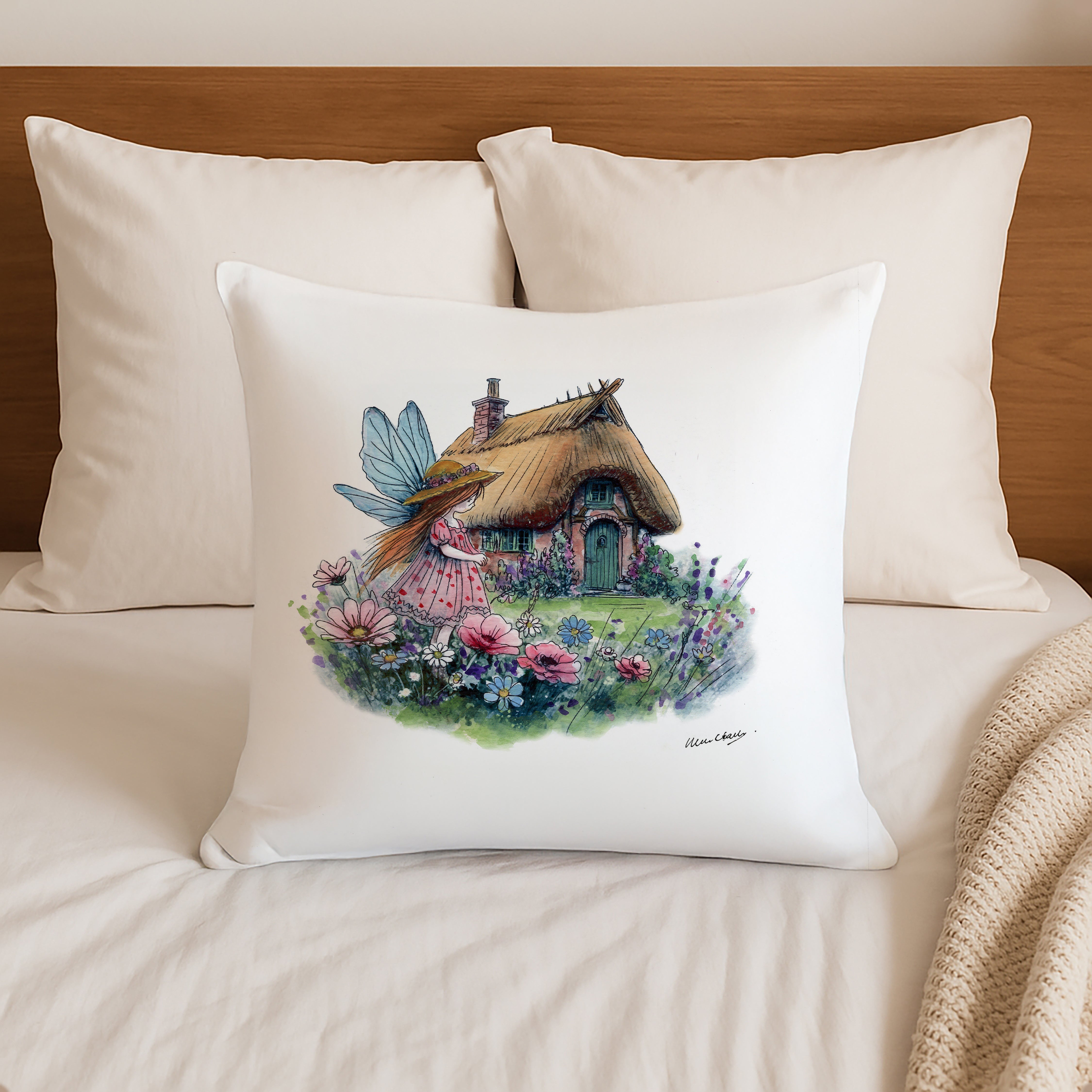 Cottage Garden Fairy Cushion