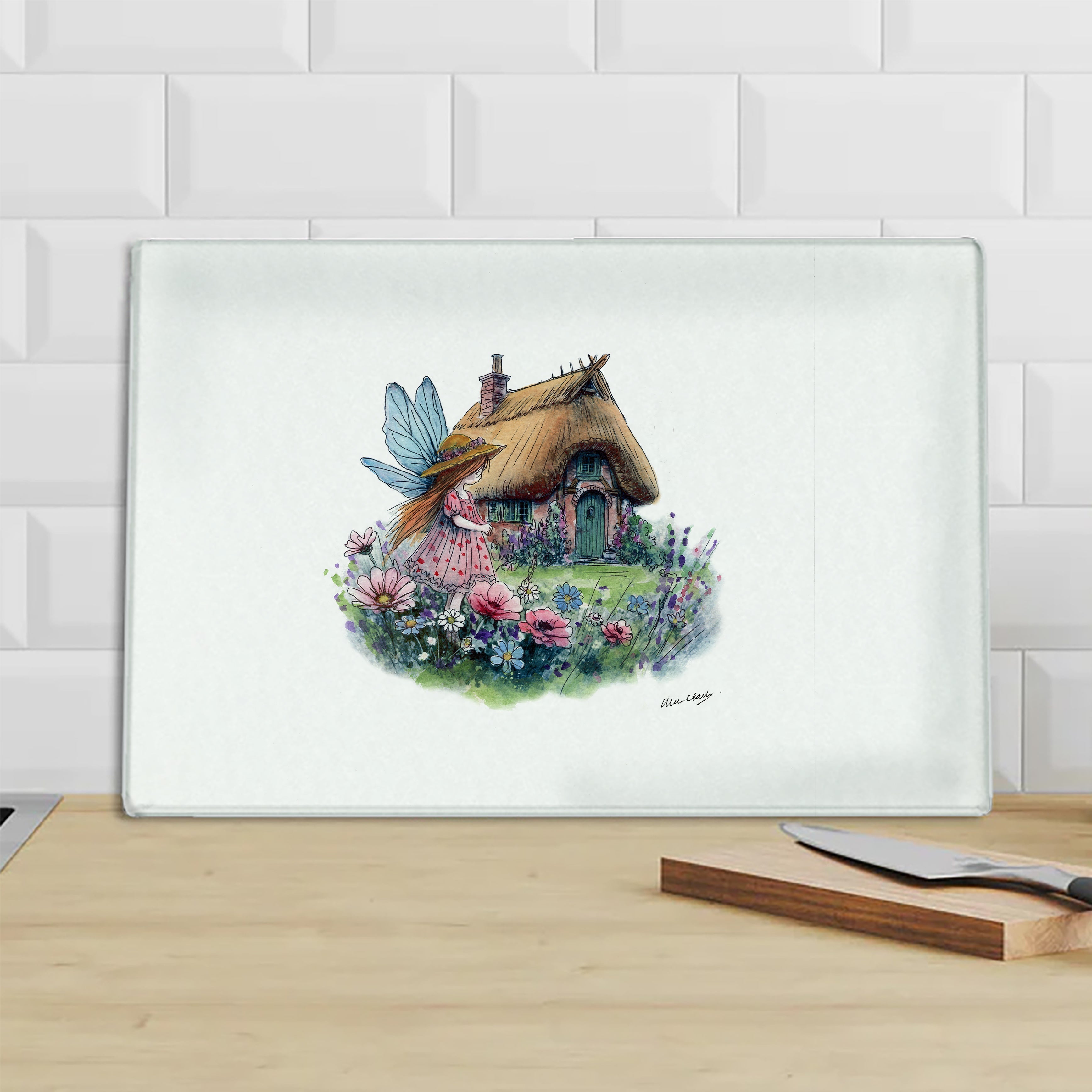Cottage Garden Fairy Chopping Board