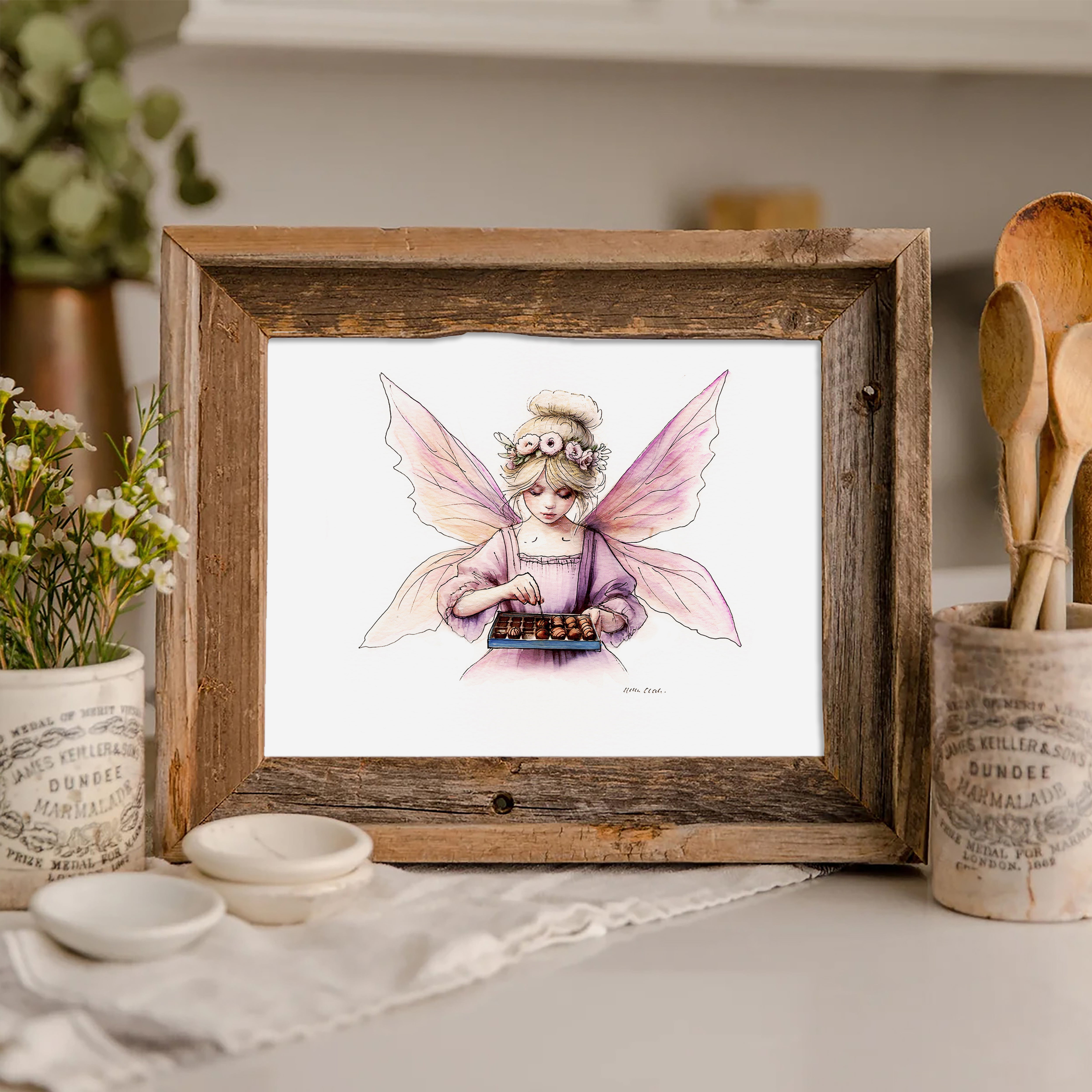Crafting Chocolate Maker Fairy Art Print