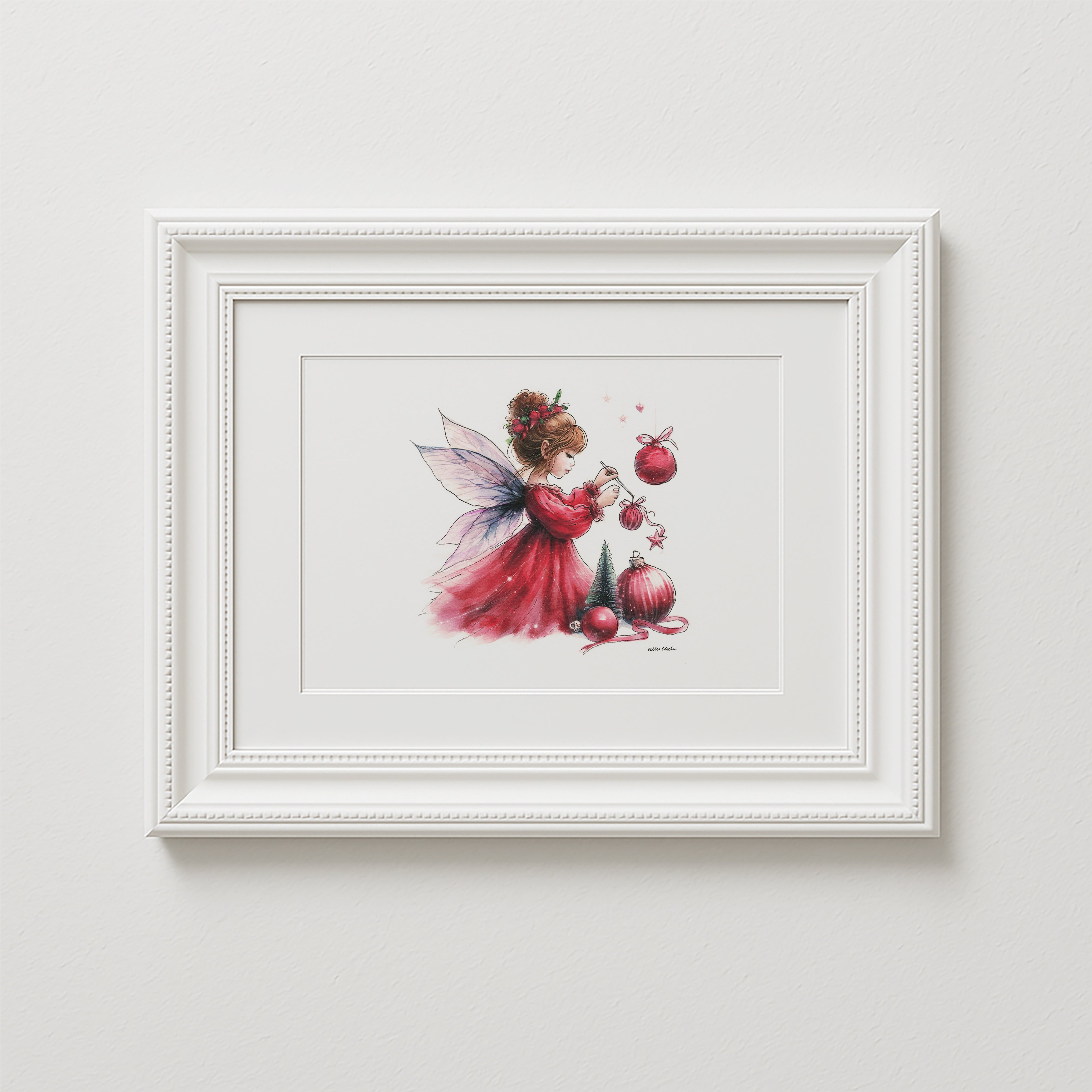 Crafting Christmas Fairy Art Print