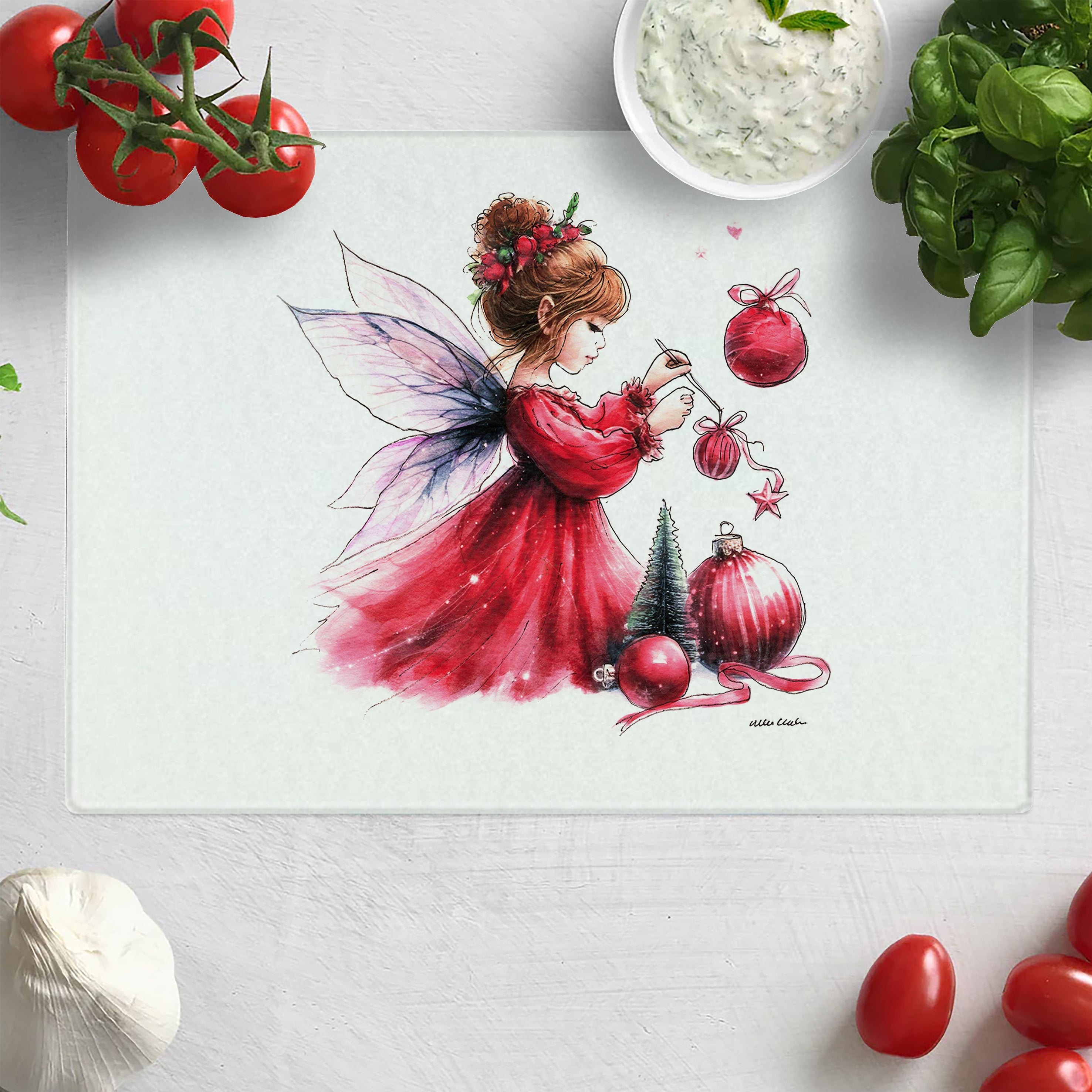 Crafting Christmas Fairy Chopping Board