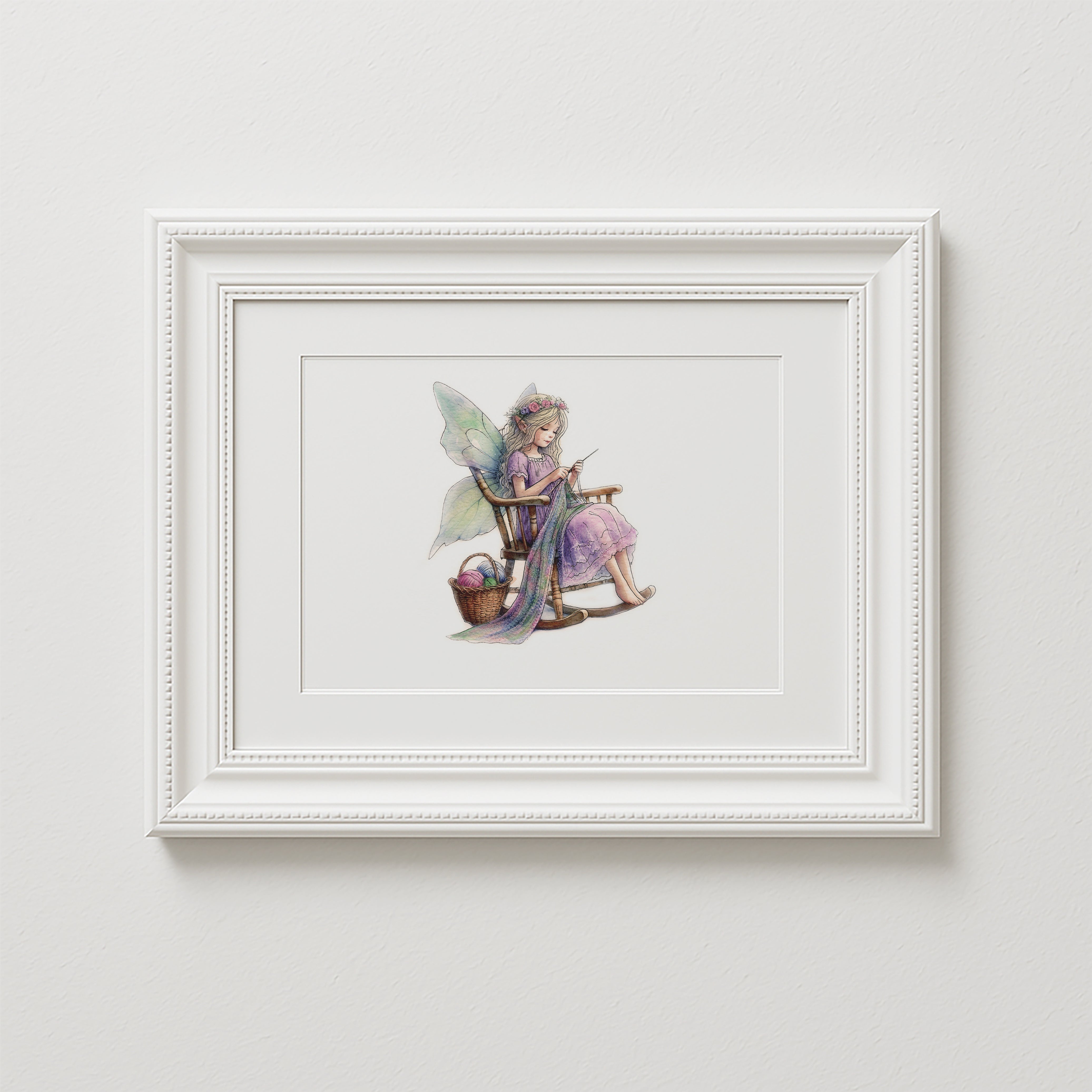 Crafting Crochet Fairy Art Print