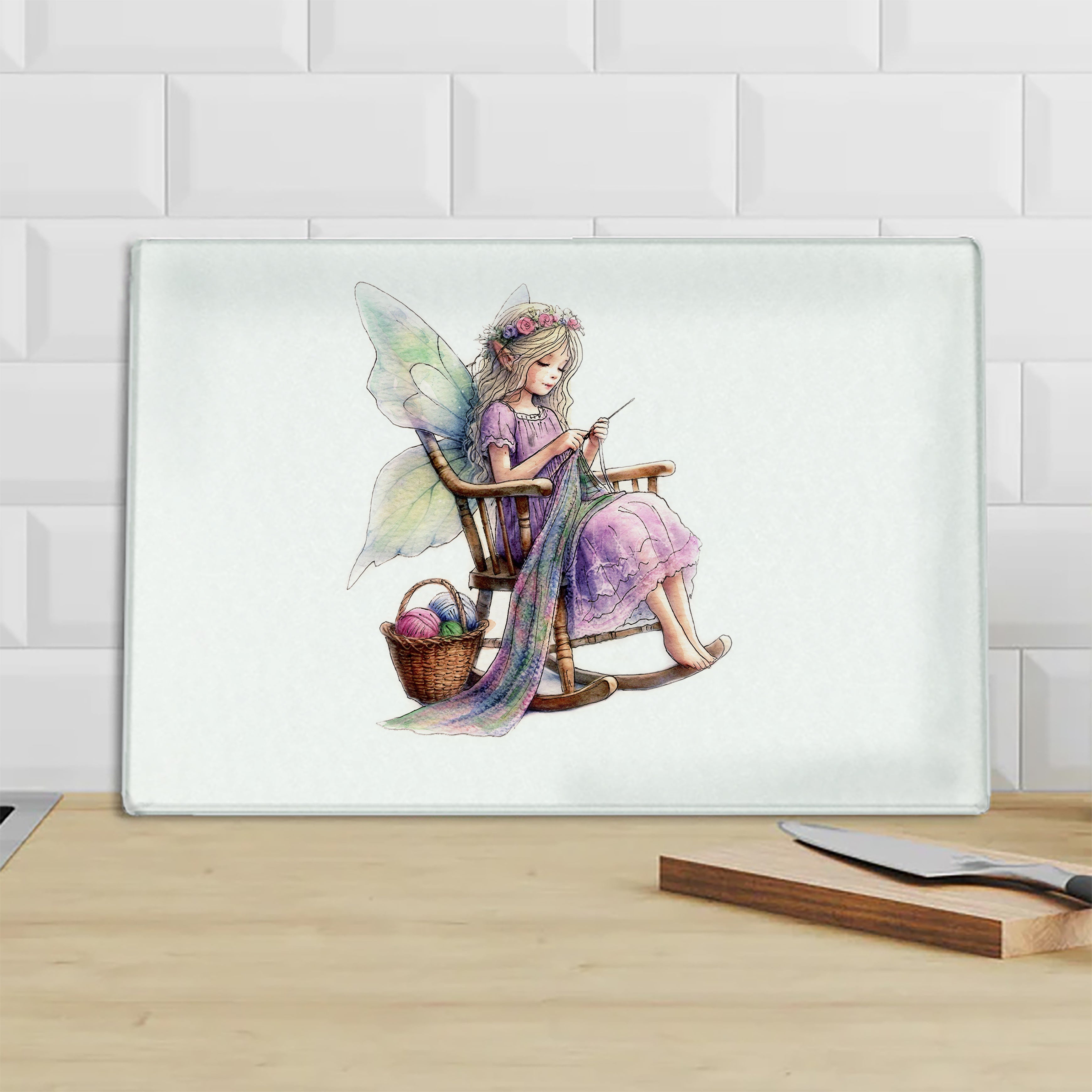 Crafting Crochet Fairy Chopping Board