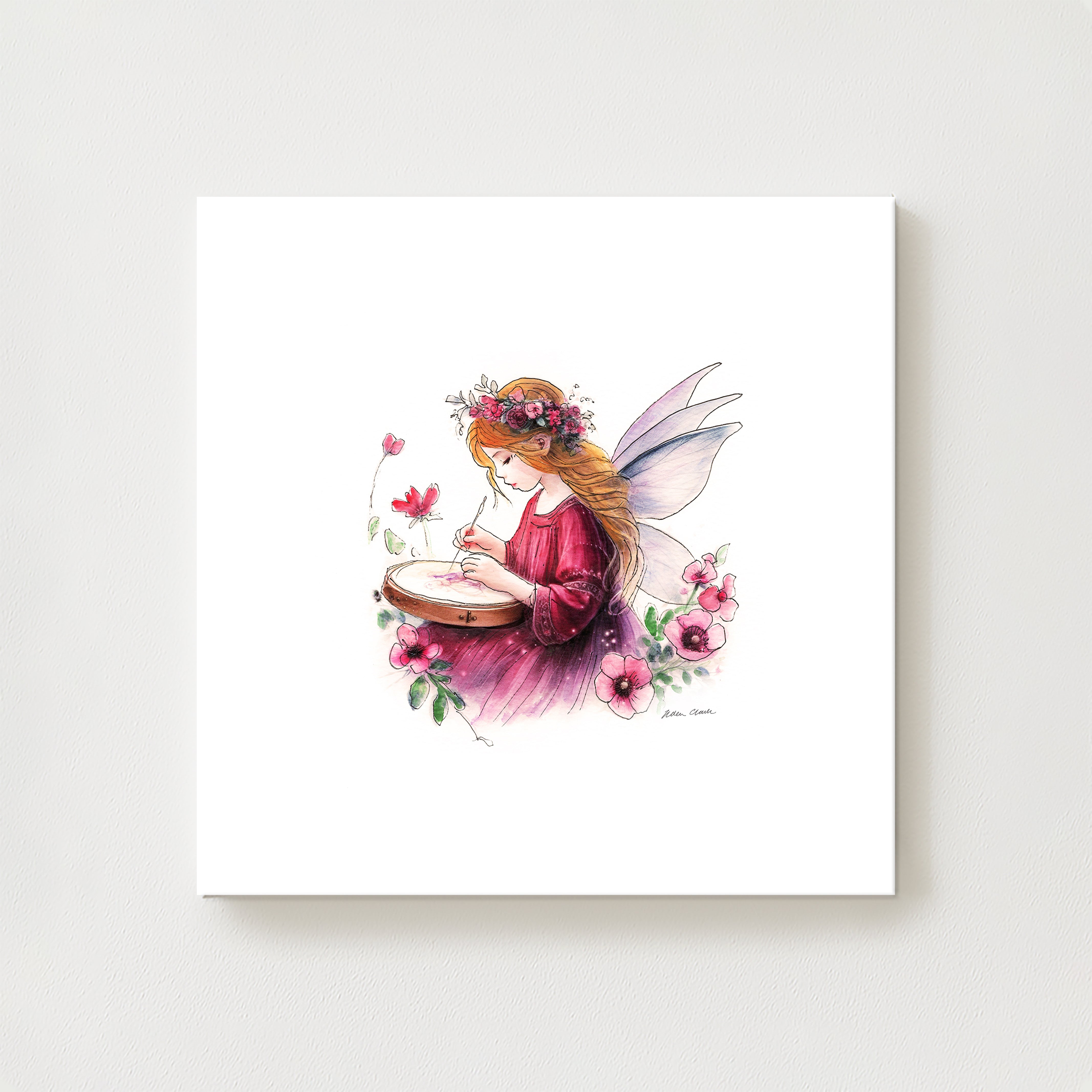 Crafting Embroidery Fairy Canvas