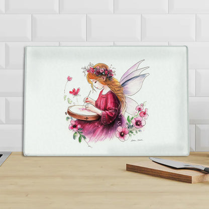 Crafting Embroidery Fairy Chopping Board