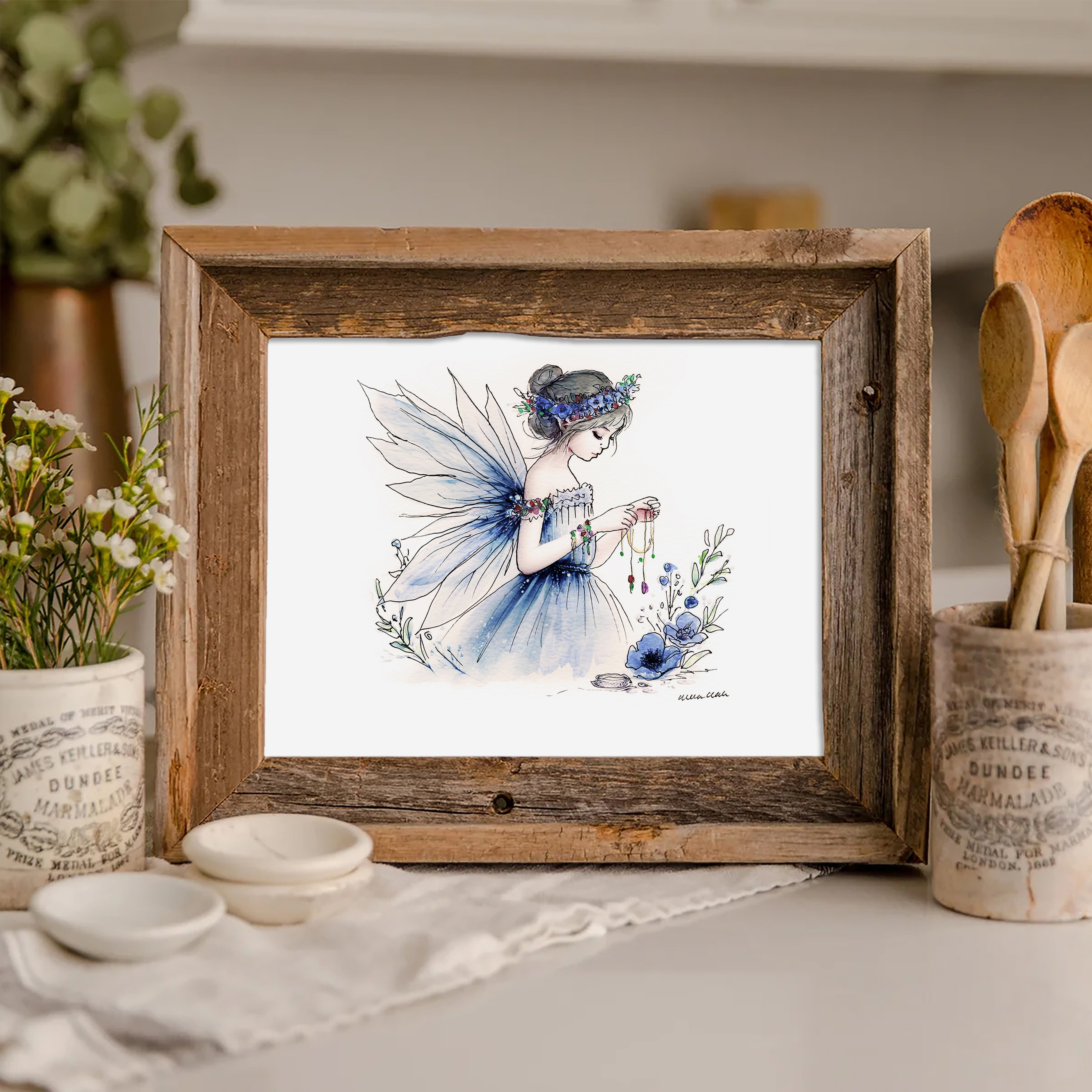 Crafting Jewellery Making Fairy Art Print