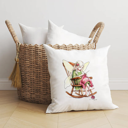 Crafting Knitting Fairy Cushion