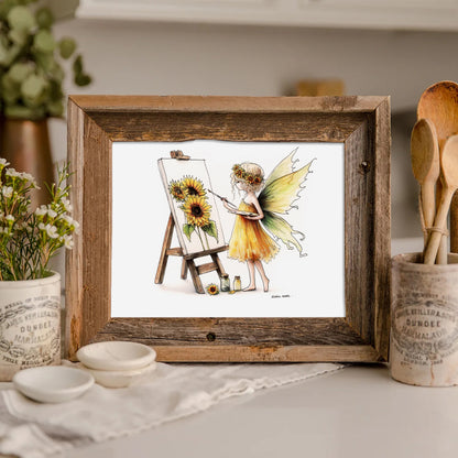 Crafting Painting Fairy Art Print
