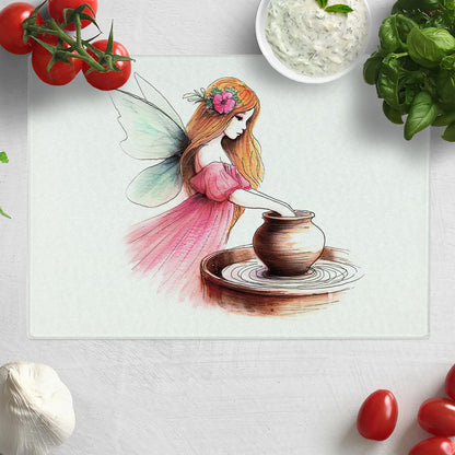 Crafting Pottery Fairy Chopping Board