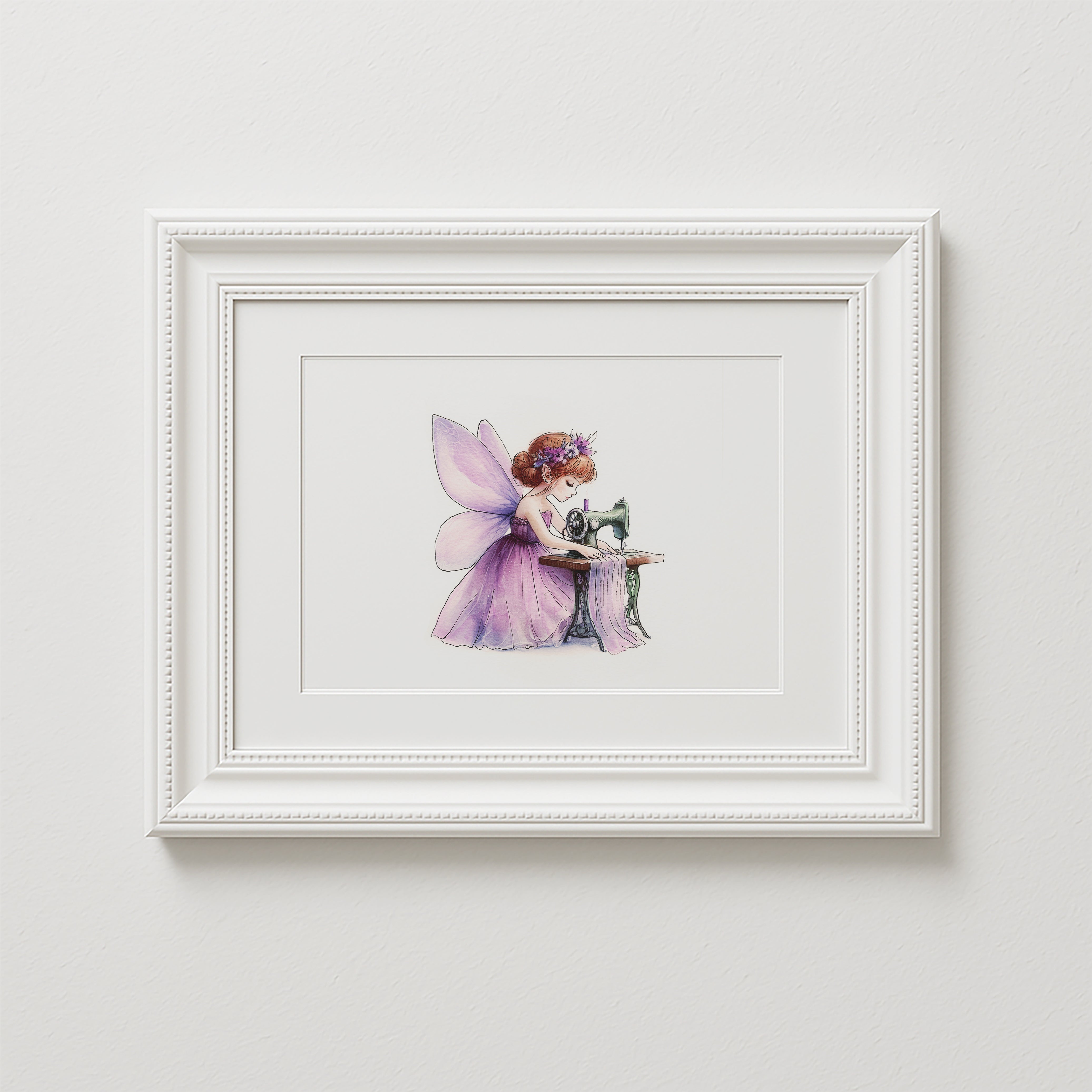 Crafting Sewing Fairy Art Print