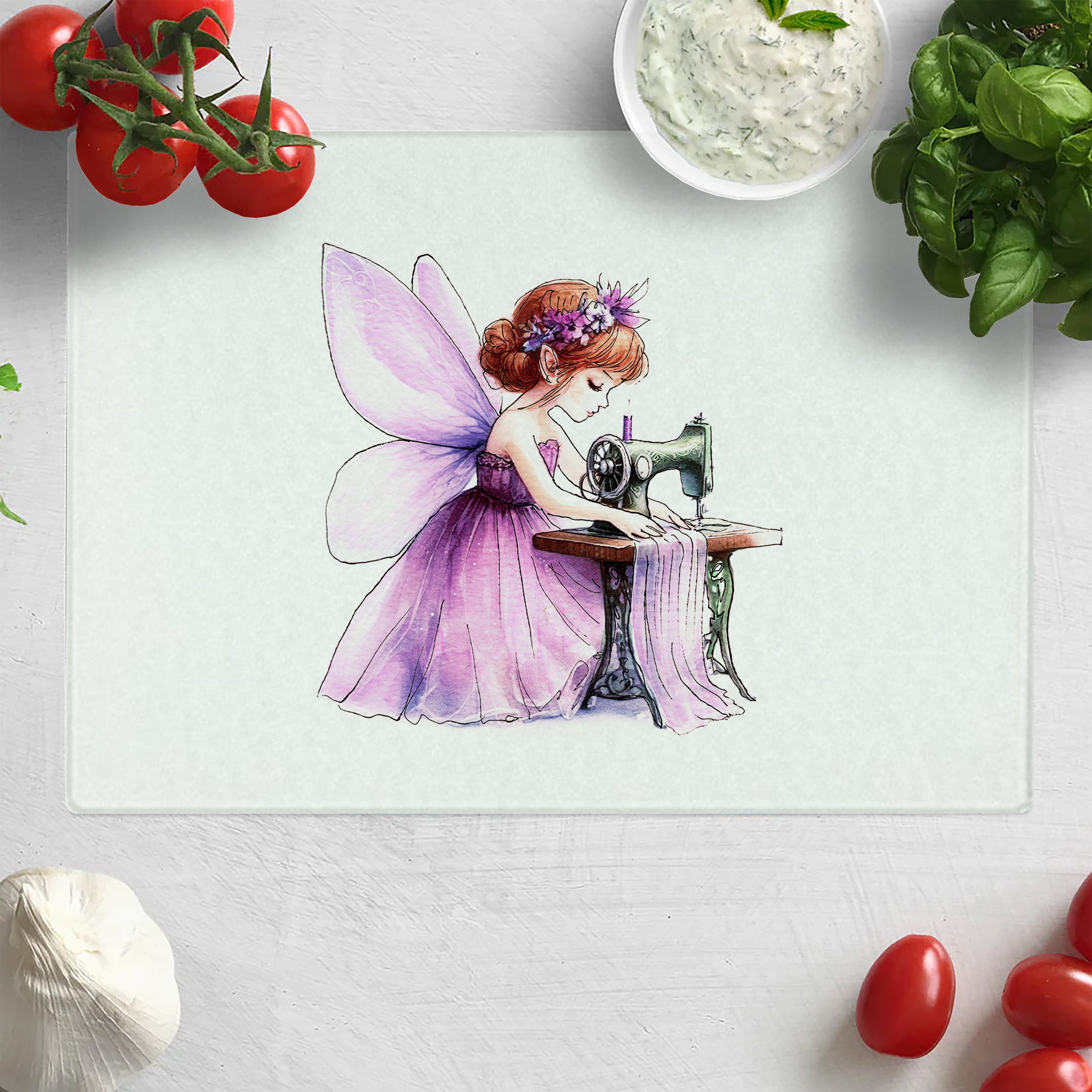 Crafting Sewing Fairy Chopping Board