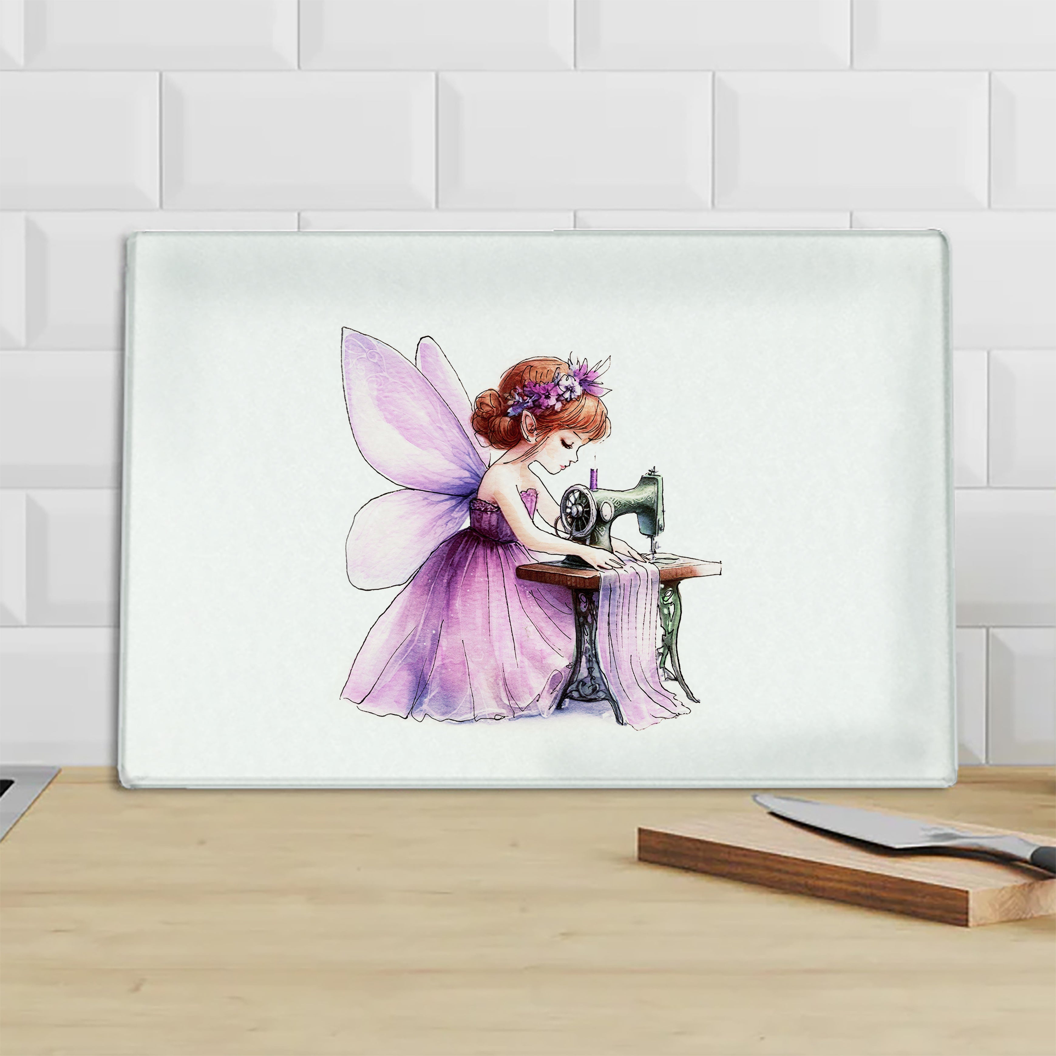 Crafting Sewing Fairy Chopping Board