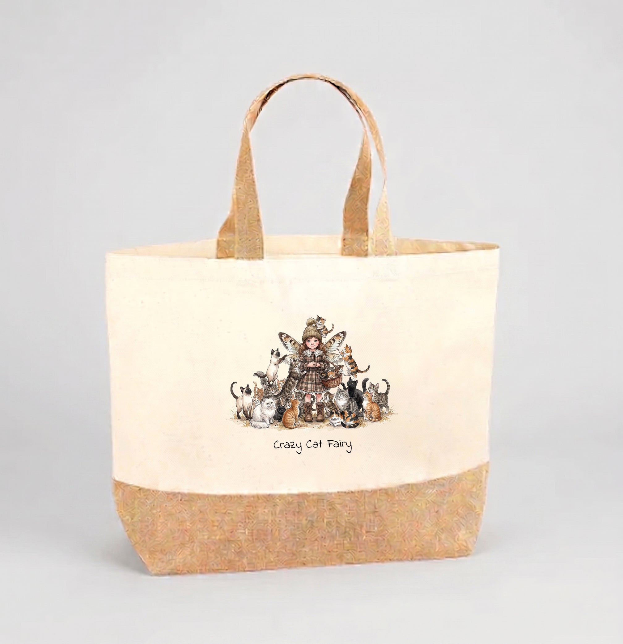 Crazy Cat Fairy Tote Bag