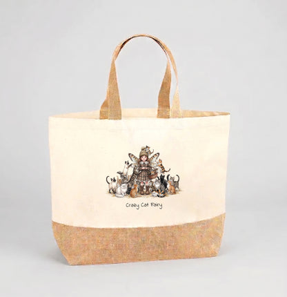 Crazy Cat Fairy Tote Bag