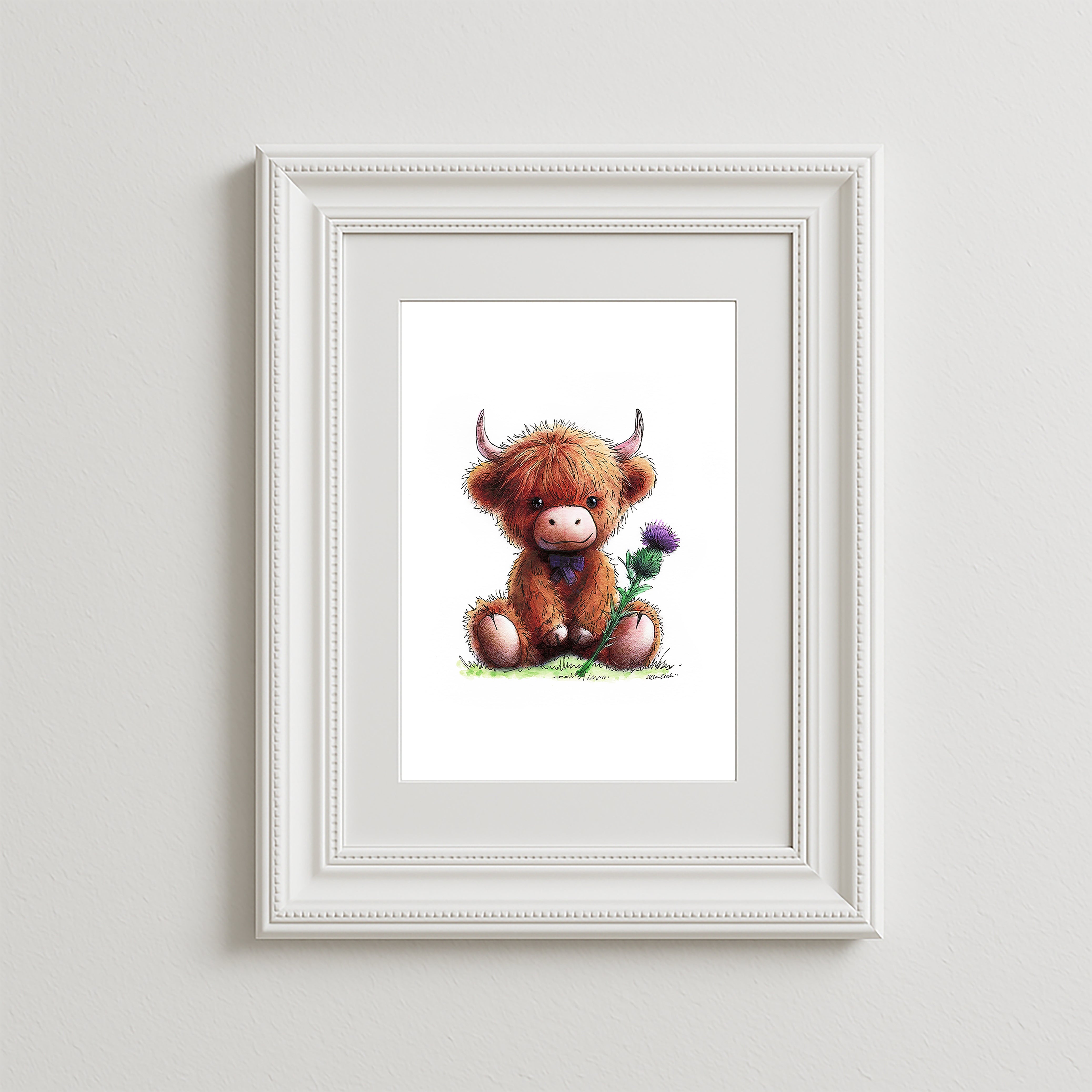 Cuddles And Thistles Art Print