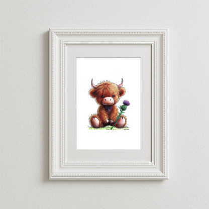 Cuddles And Thistles Art Print