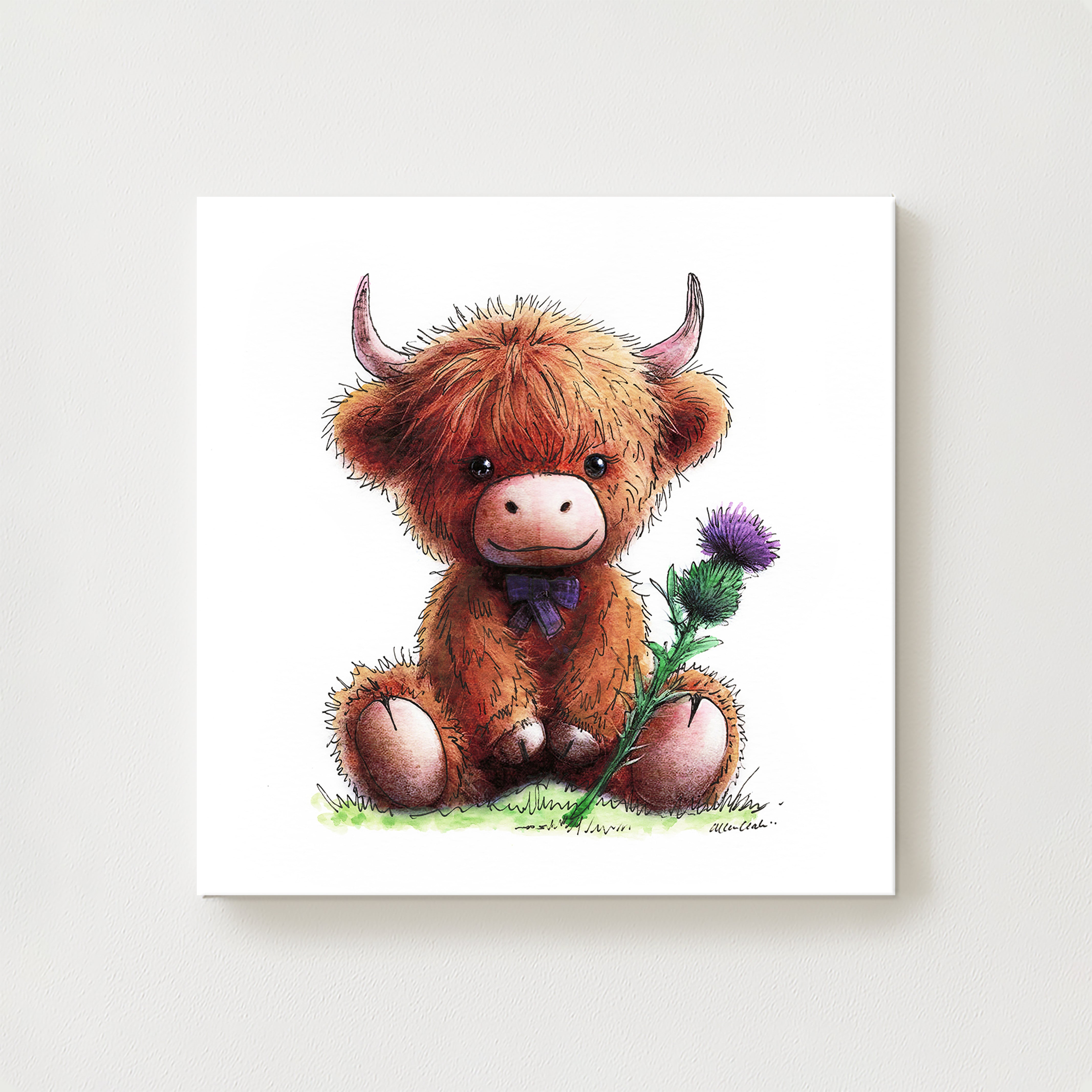 Cuddles And Thistles Canvas