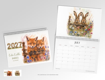 Cutie Cuddle Babies 2027 Calendar £9.99 TODAY ONLY