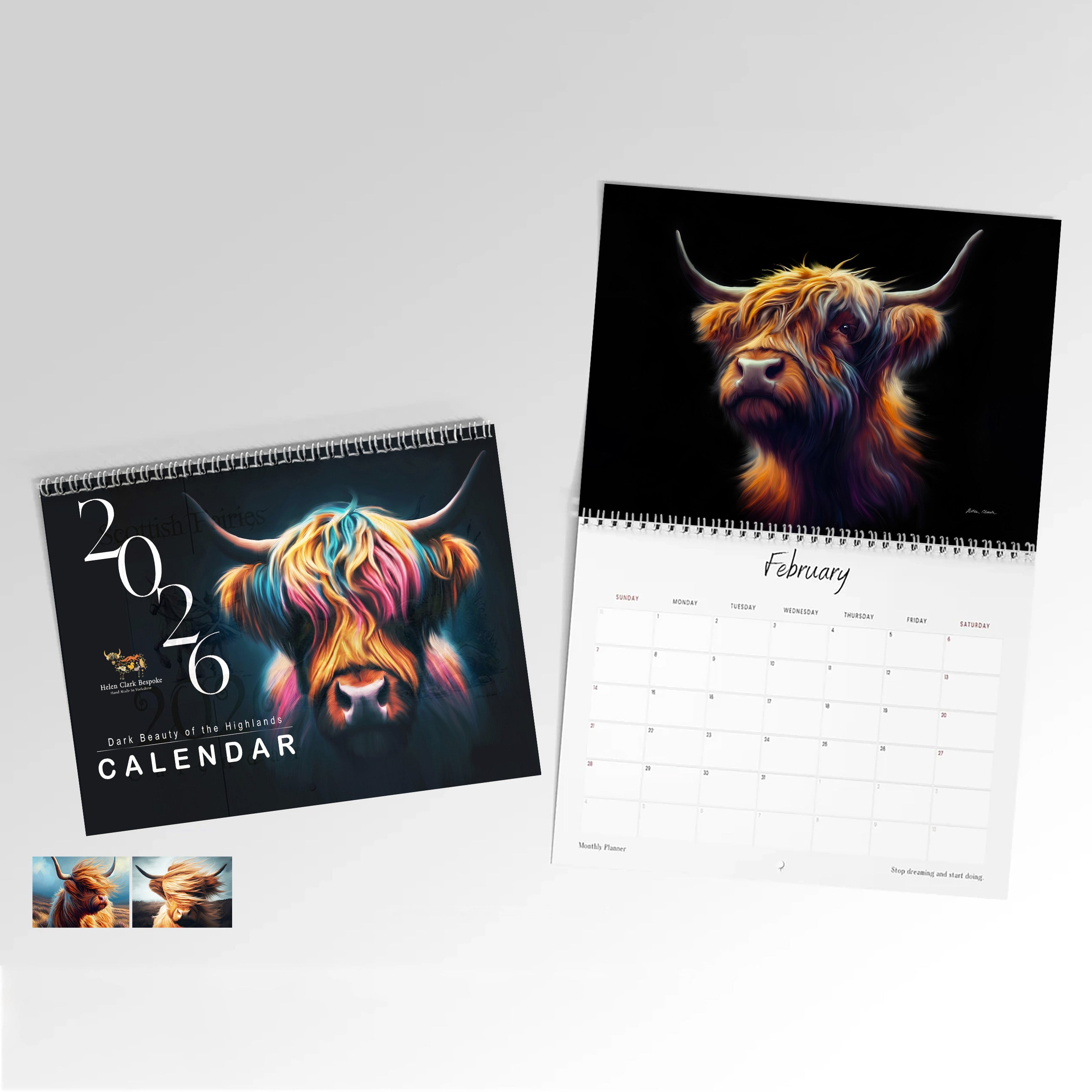 Dark Beauty of the Highlands 2026 Calendar
