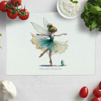 December Turquoise Birthstone Fairy Chopping Board