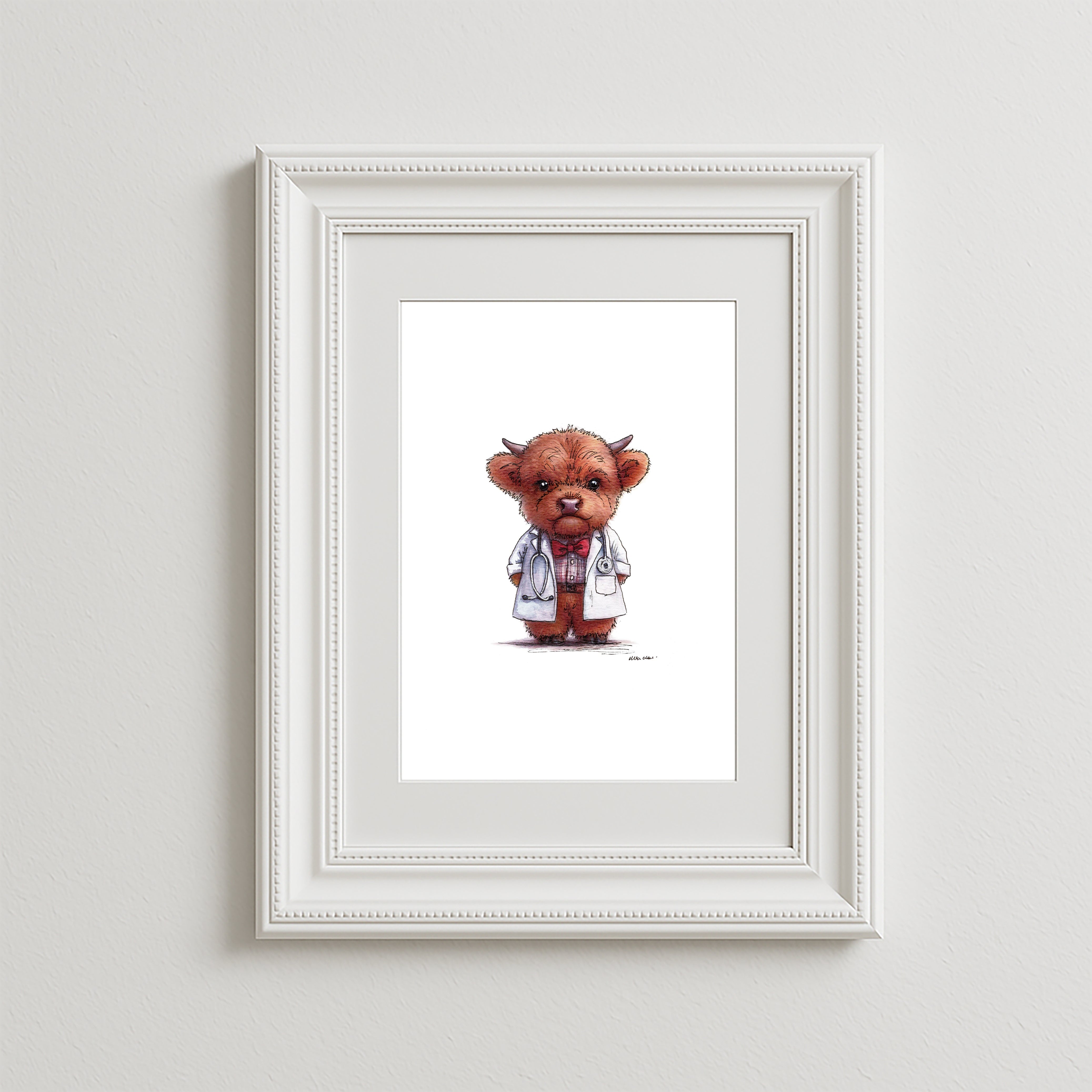 Dr Moo Art Print
