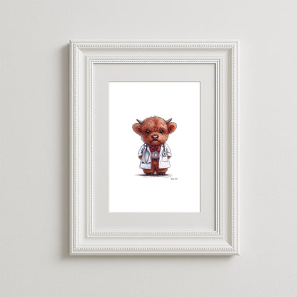 Dr Moo Art Print