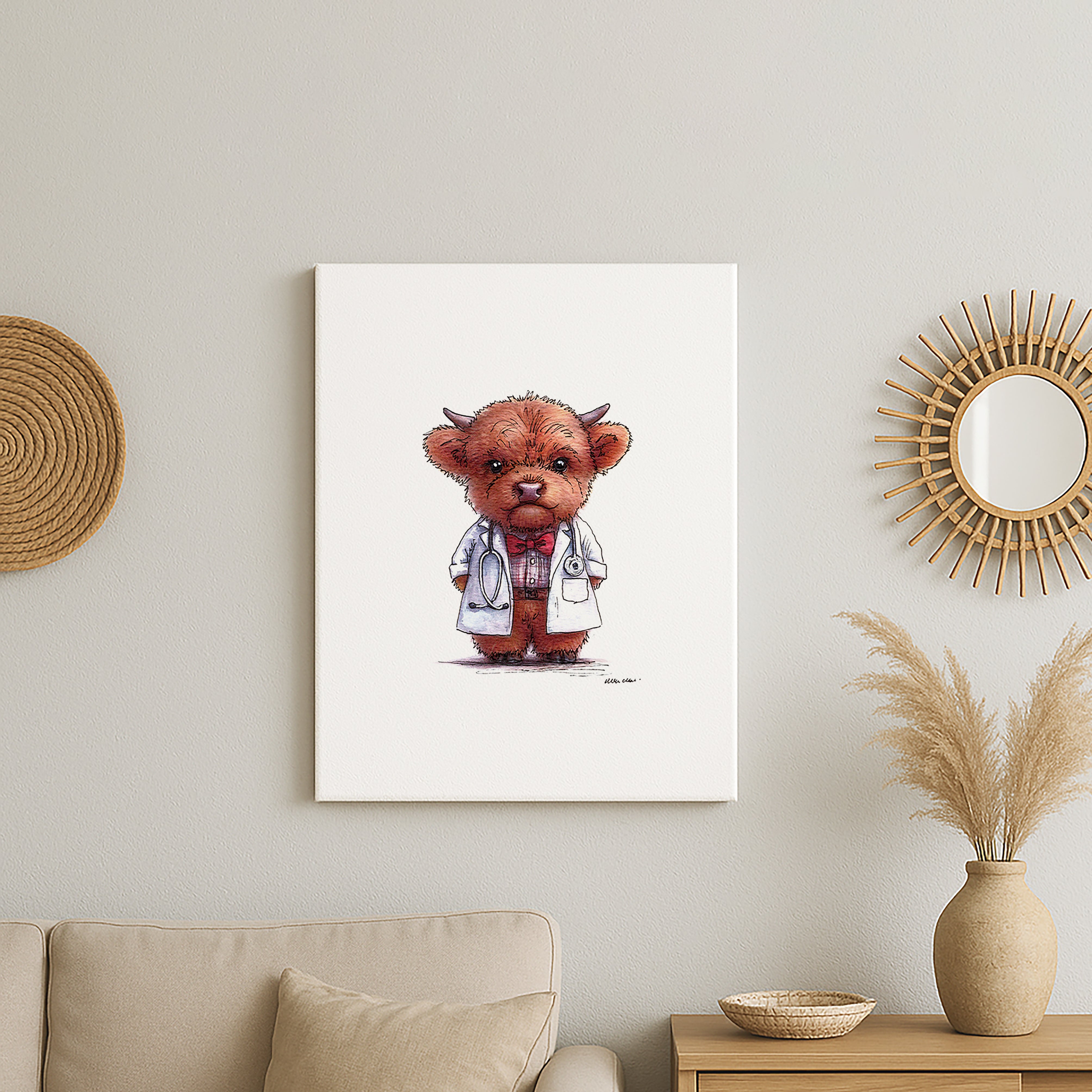 Dr Moo Canvas