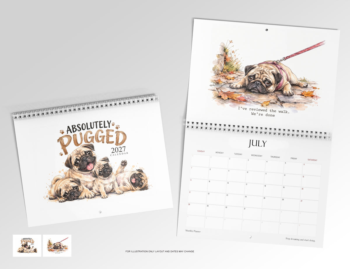 Absolutely Pugged Calendar Limited Release