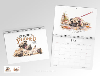 Absolutely Pugged Calendar Limited Release