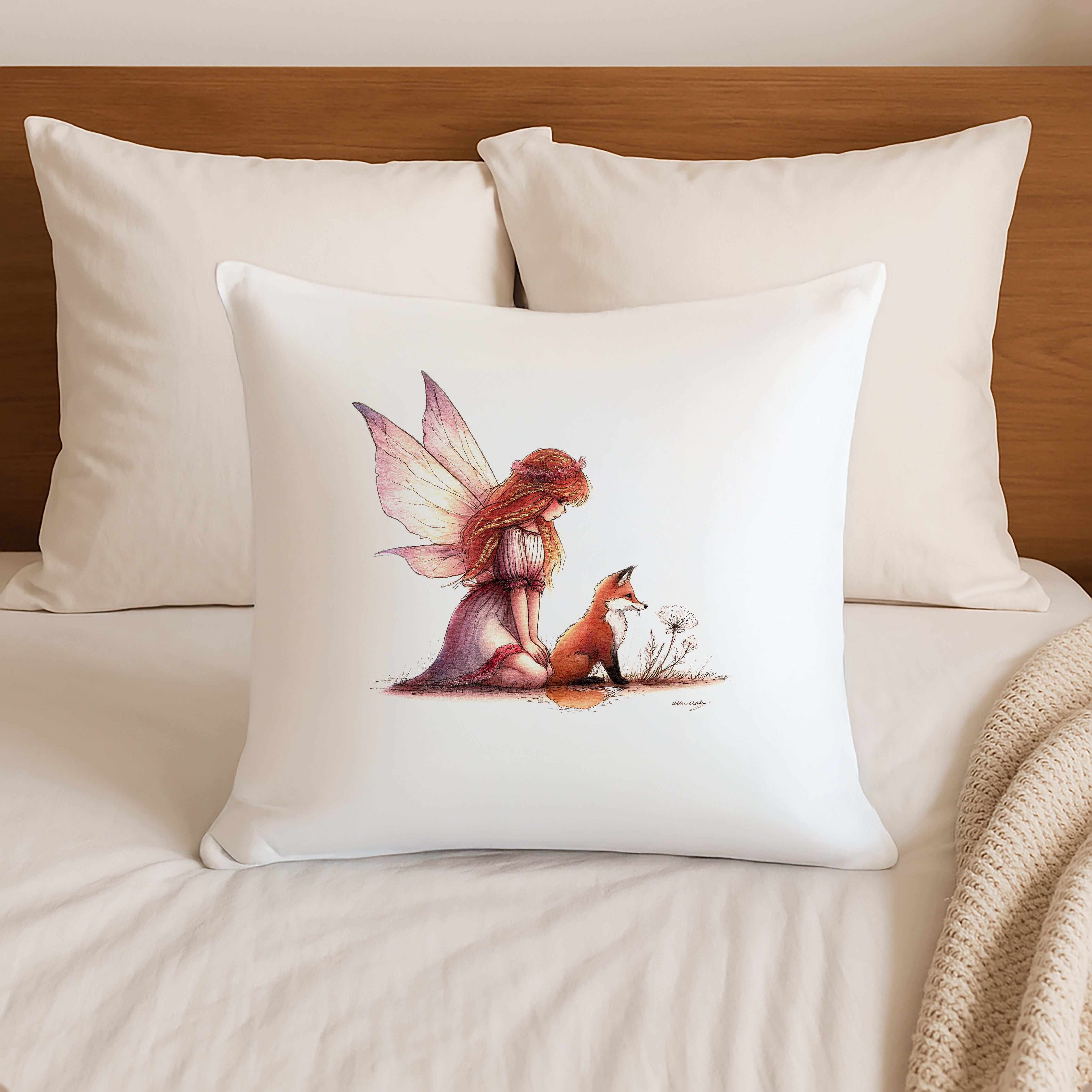 Fable of the Fox and Fairy Cushion