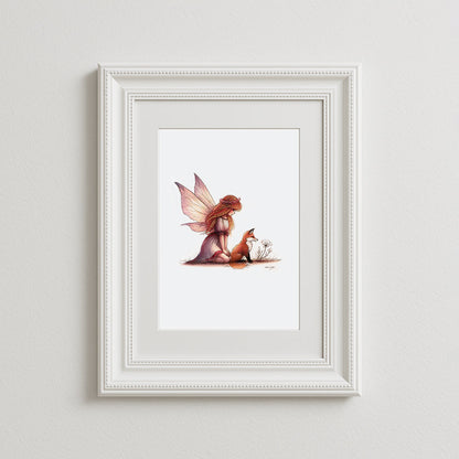Fable of the Fox and Fairy Art Print