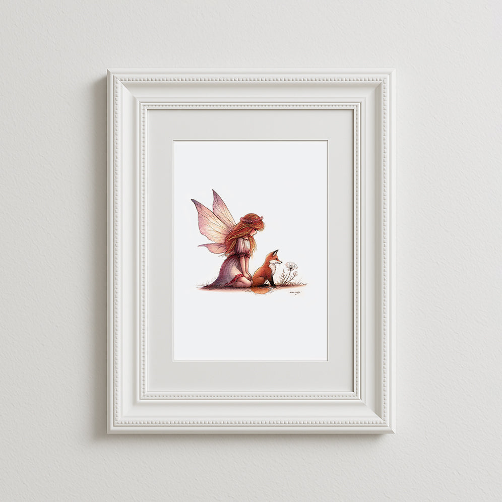 Fable of the Fox and Fairy Art Print