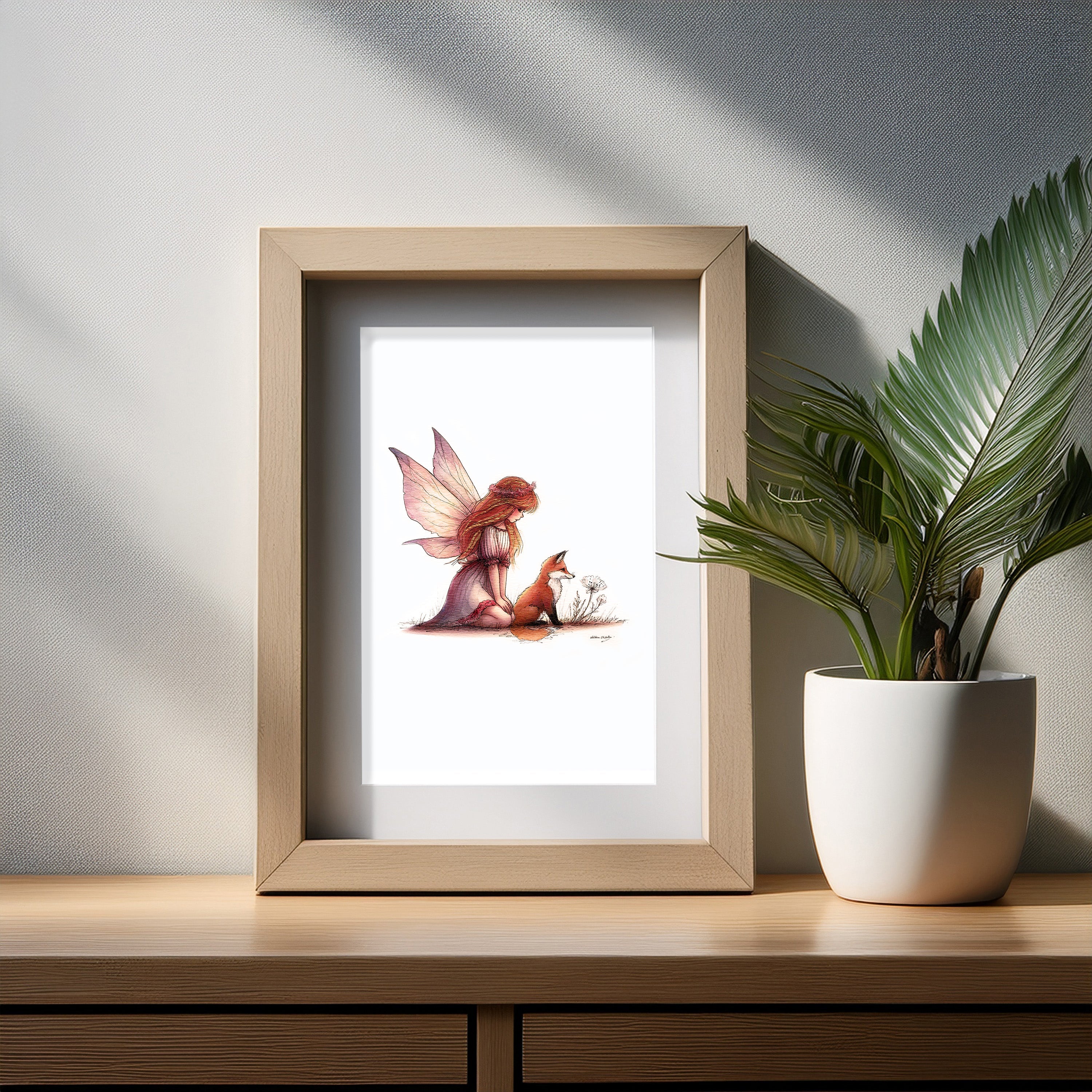 Fable of the Fox and Fairy Art Print