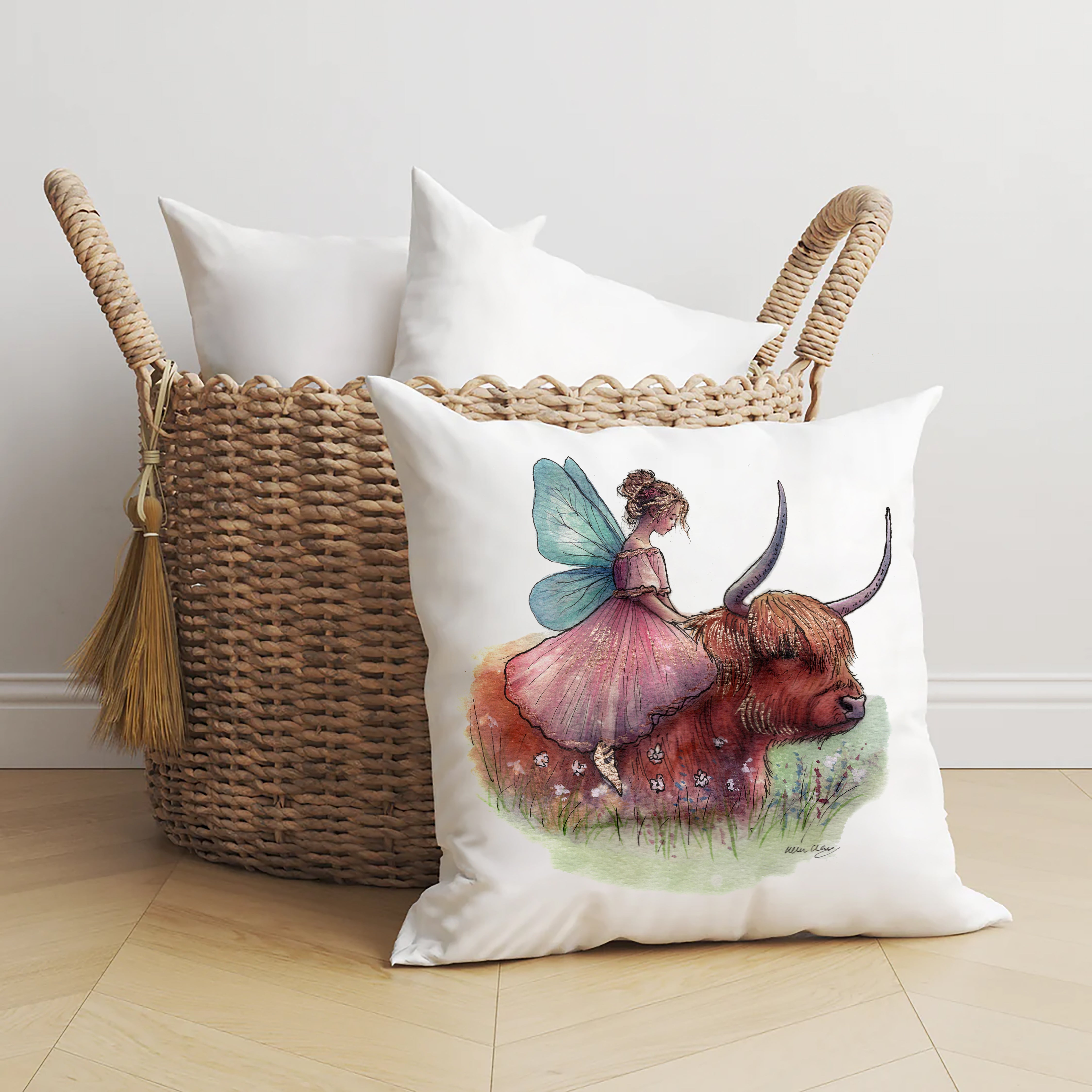 Fairy on the Highland Breeze Cushion