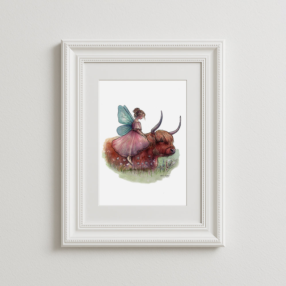 Fairy on the Highland Breeze Art Print