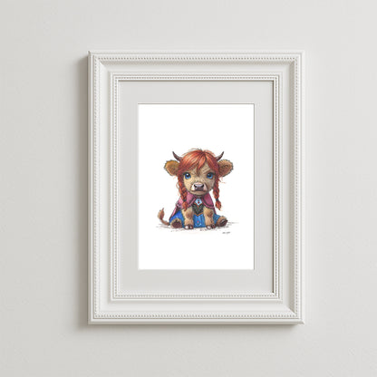 Freezing Moo Art Print
