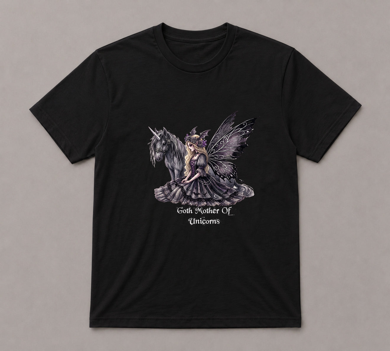Goth Mother of Unicorns  T-Shirt