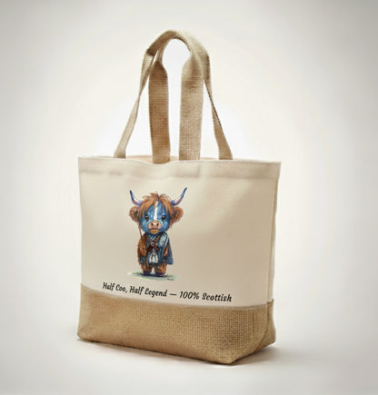 Half Coo, Half Legend, 100% Scottish Tote Bag