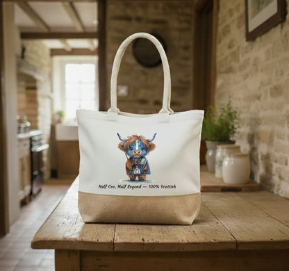 Half Coo, Half Legend, 100% Scottish Tote Bag