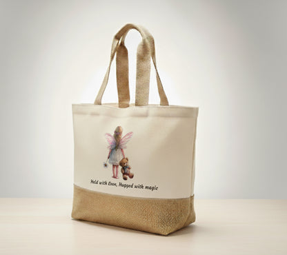 Held with Love, Hugged with magic Tote Bag
