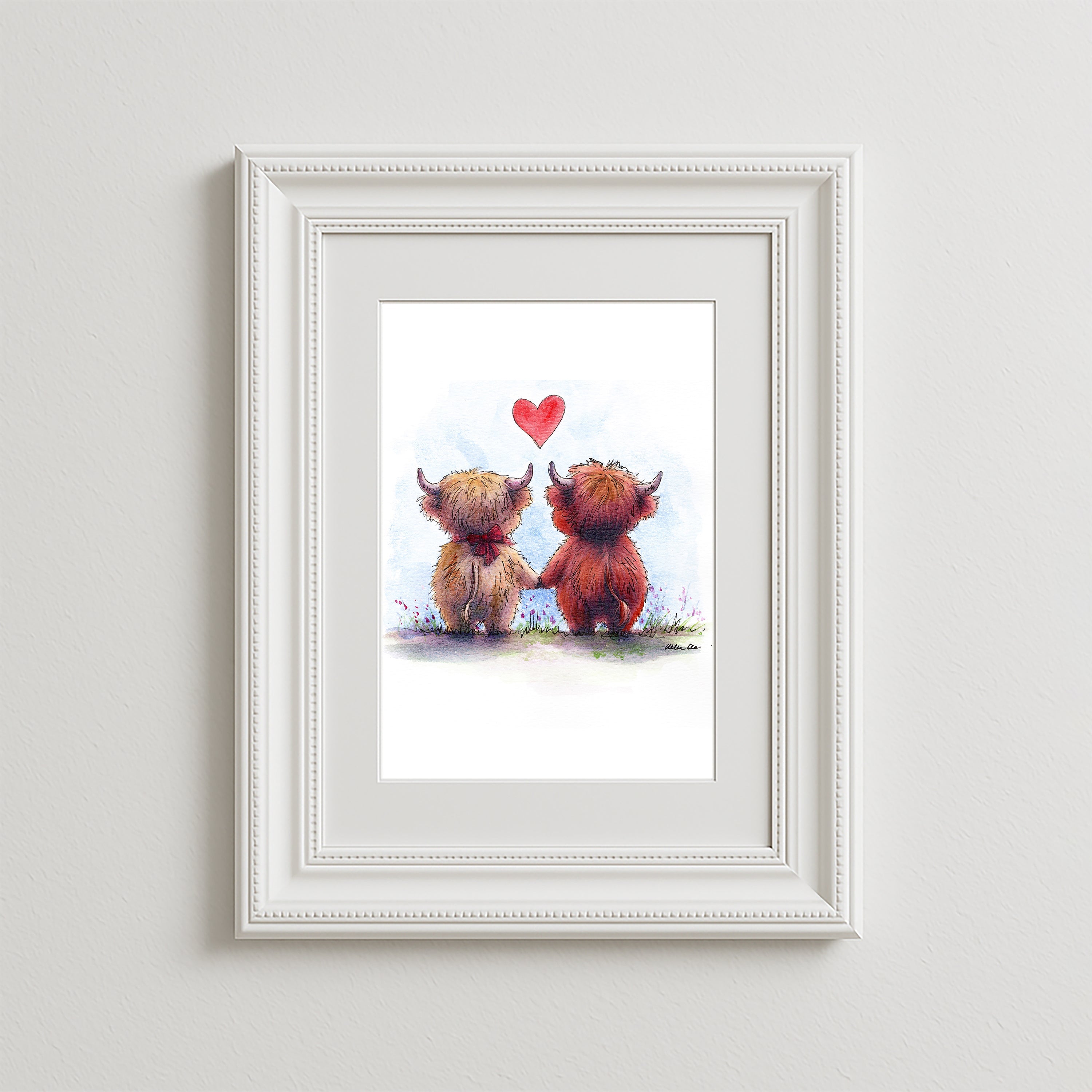 Highland Heart Art Print