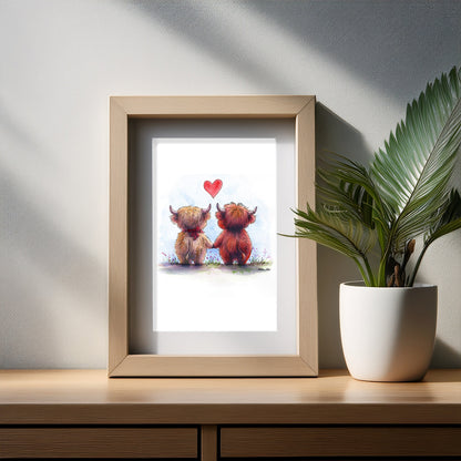 Highland Heart Art Print