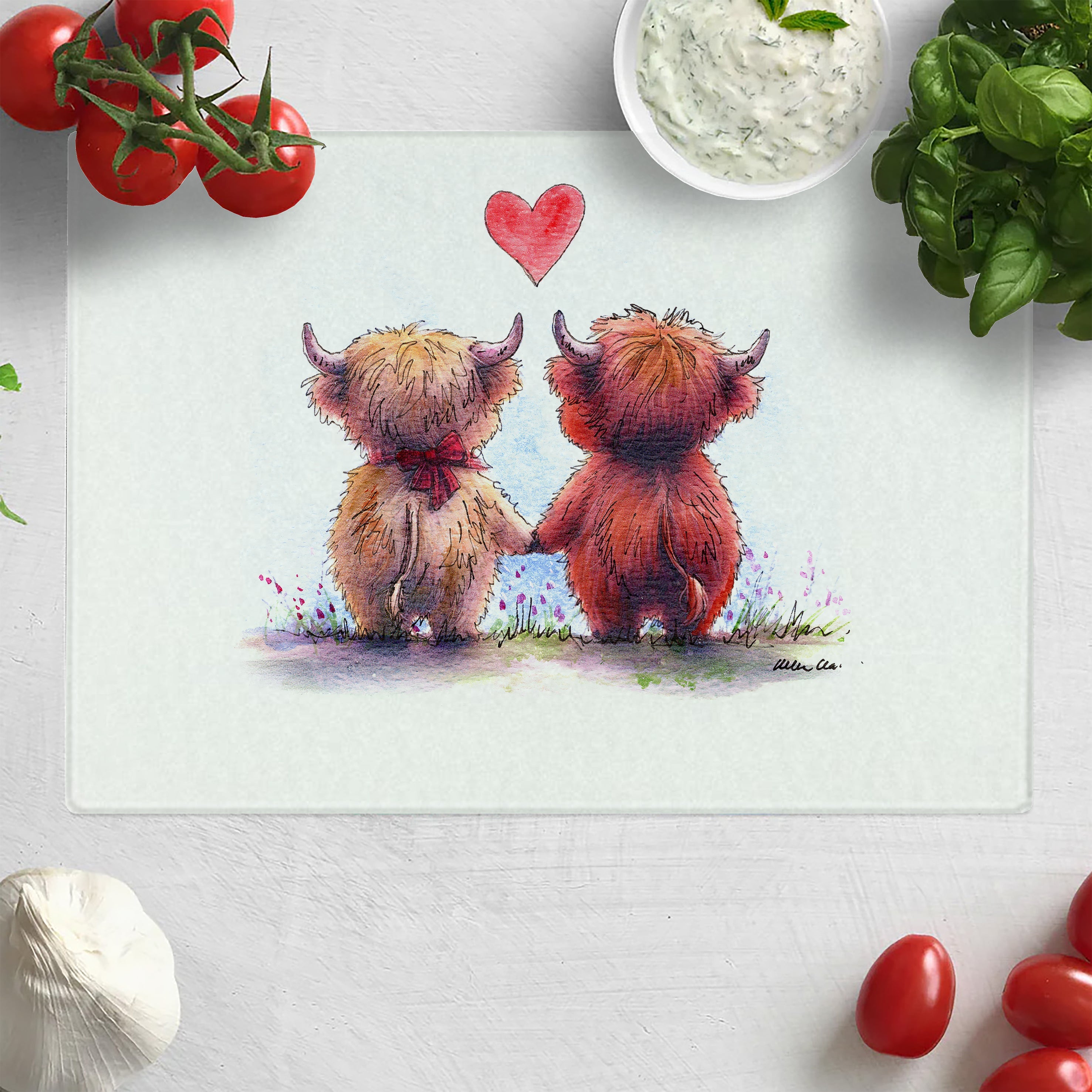 Highland Heart Chopping Board