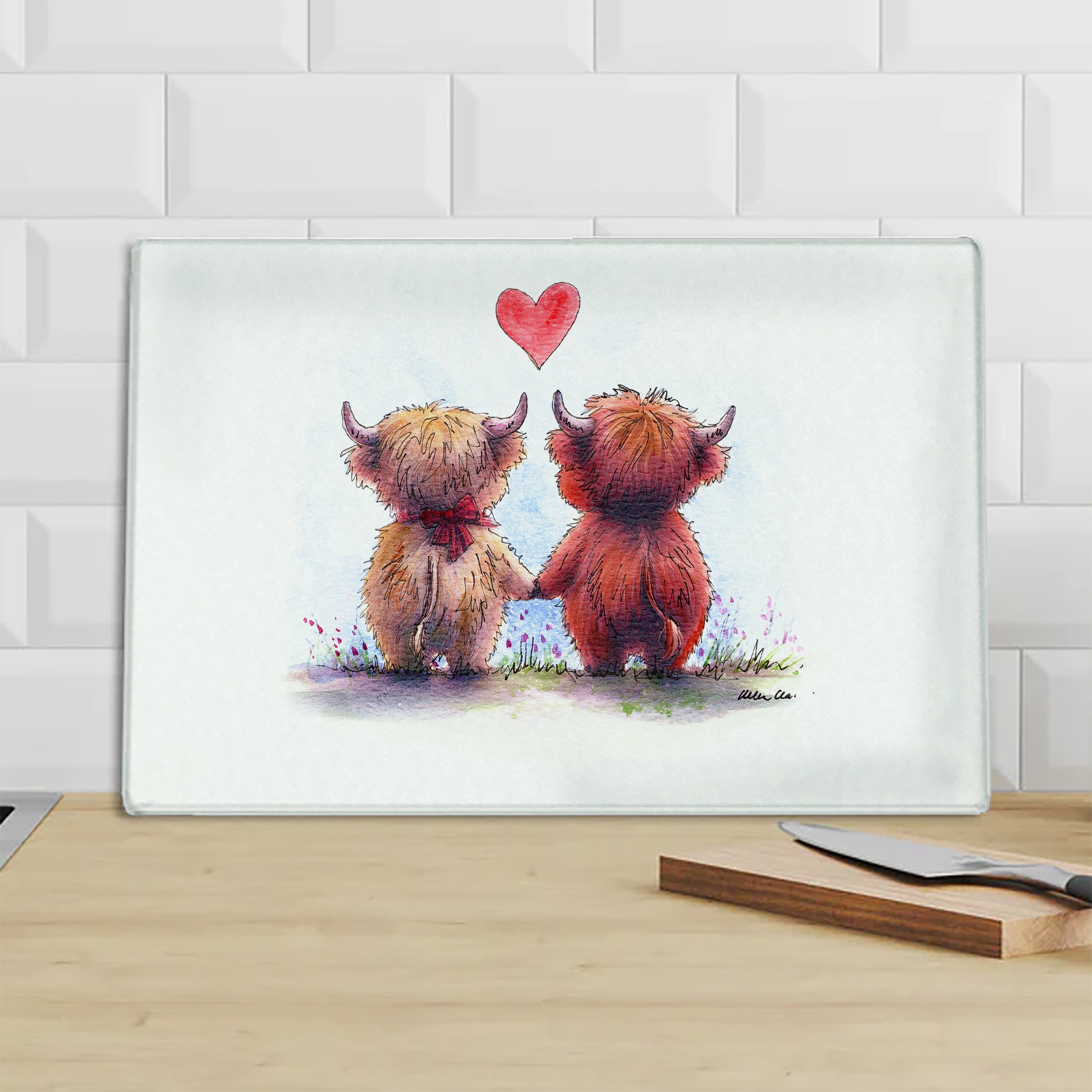 Highland Heart Chopping Board